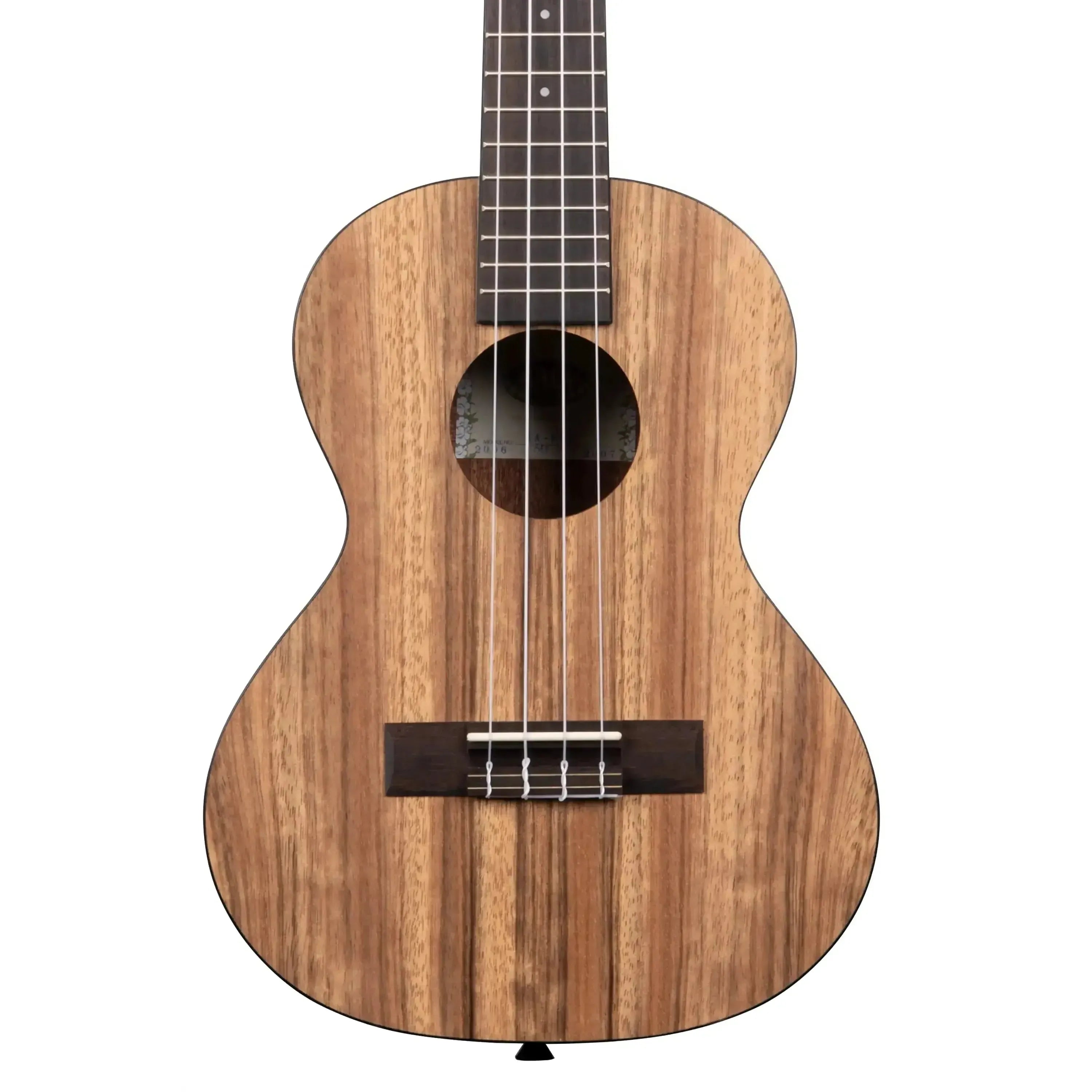 Kala Pacific Walnut Tenor Ukulele with natural wood grain, black binding, and rosewood fingerboard.