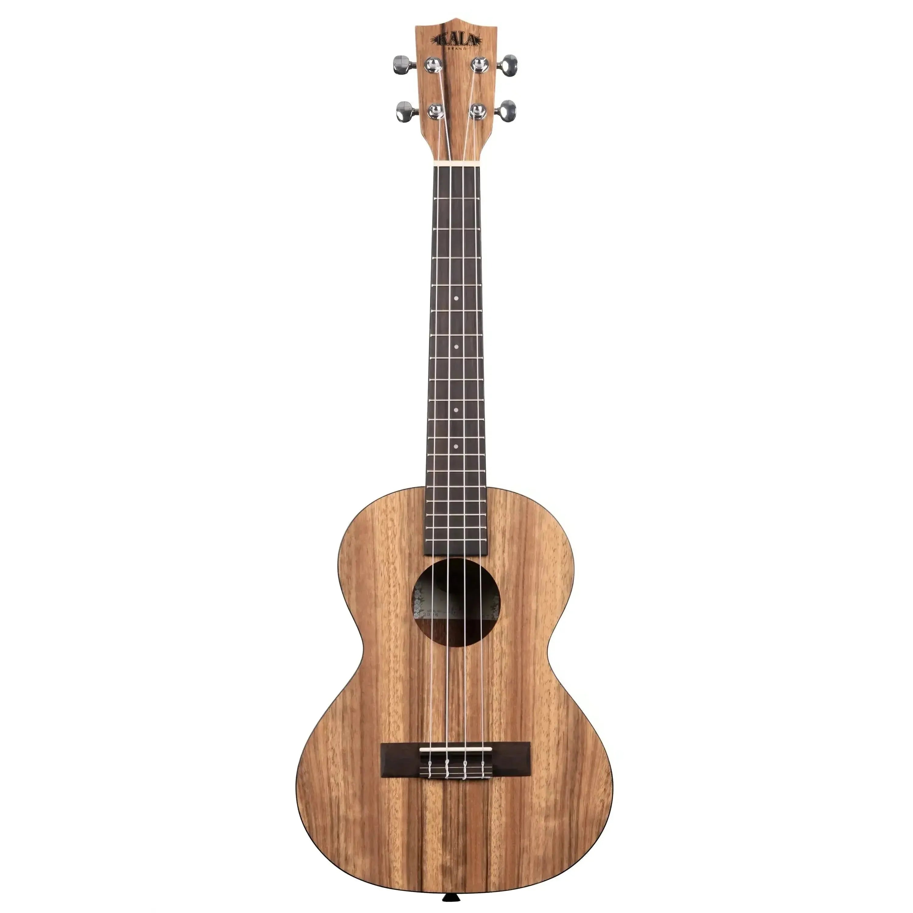 Kala Pacific Walnut Tenor Ukulele with natural wood grain, satin finish, and black binding.