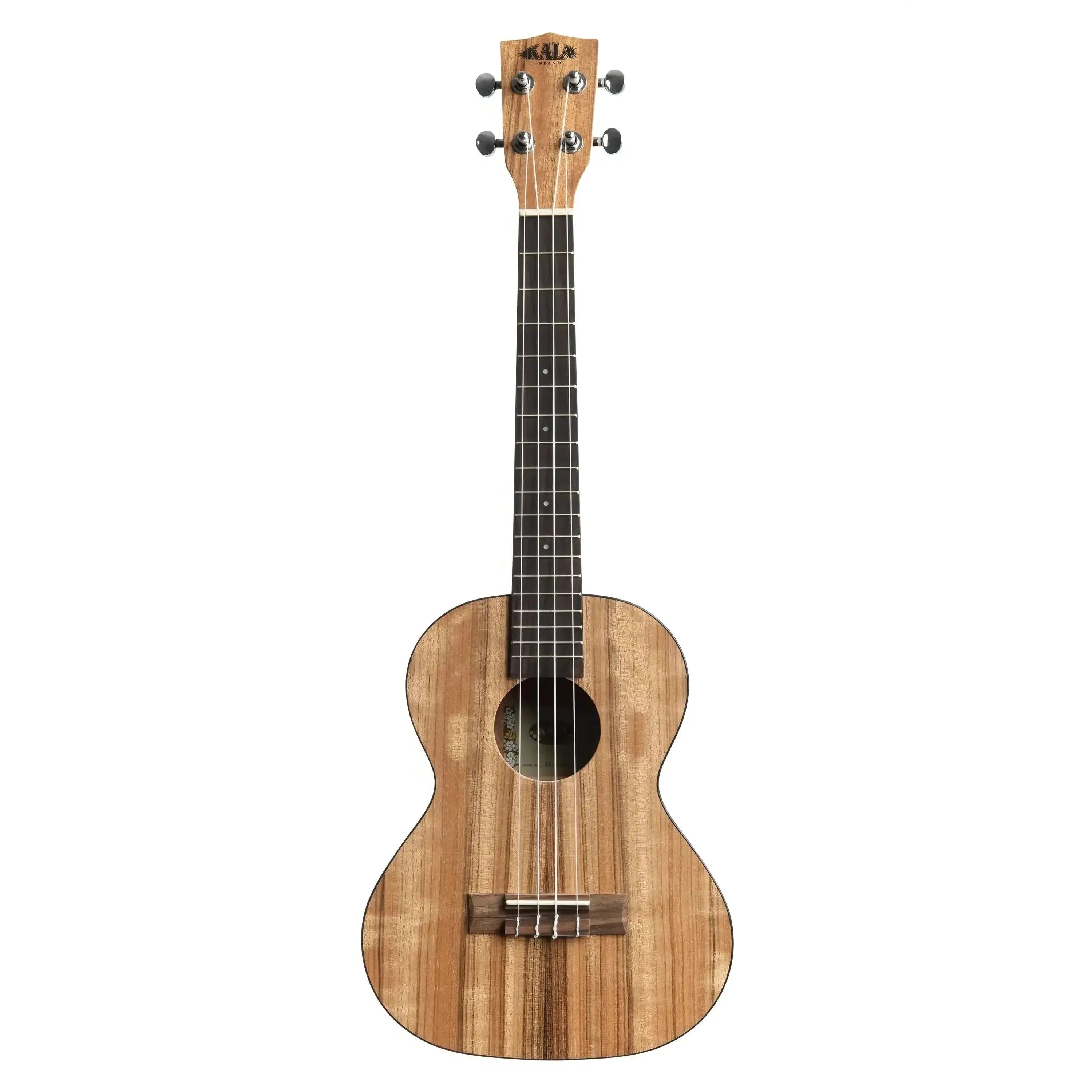 Kala Pacific Walnut Left-Handed Tenor Ukulele with satin finish, black binding, and standard headstock.