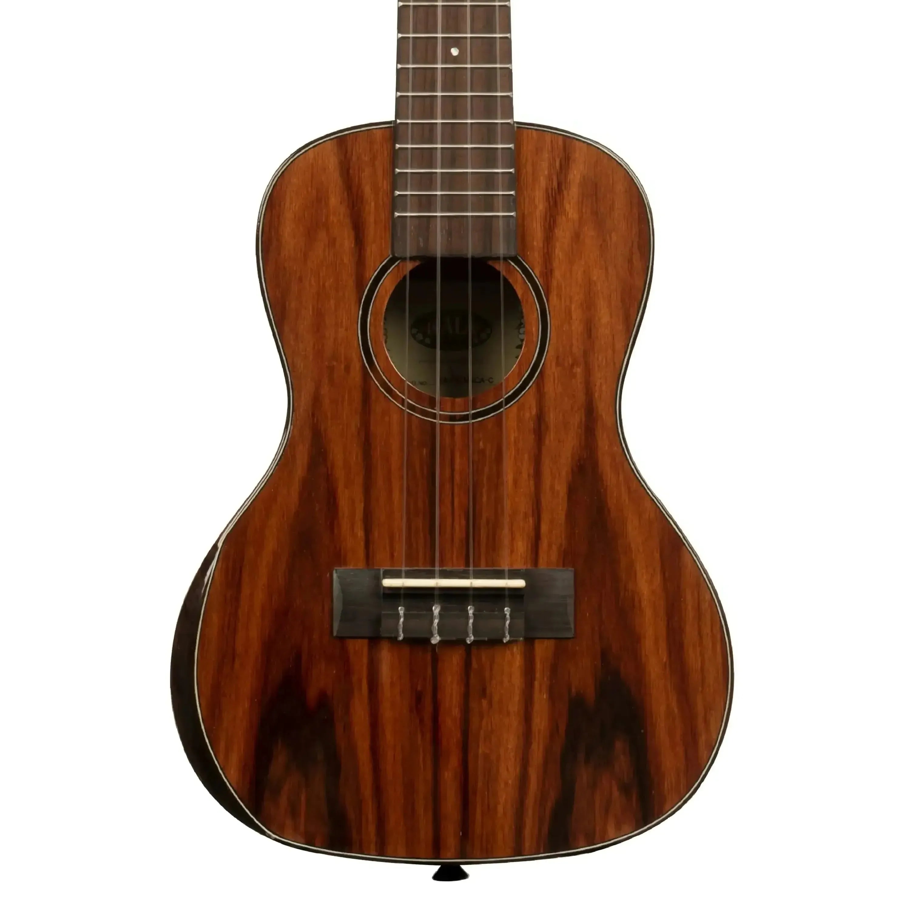 Kala Premier Exotic Macawood Concert Ukulele with gloss finish and rosewood binding.