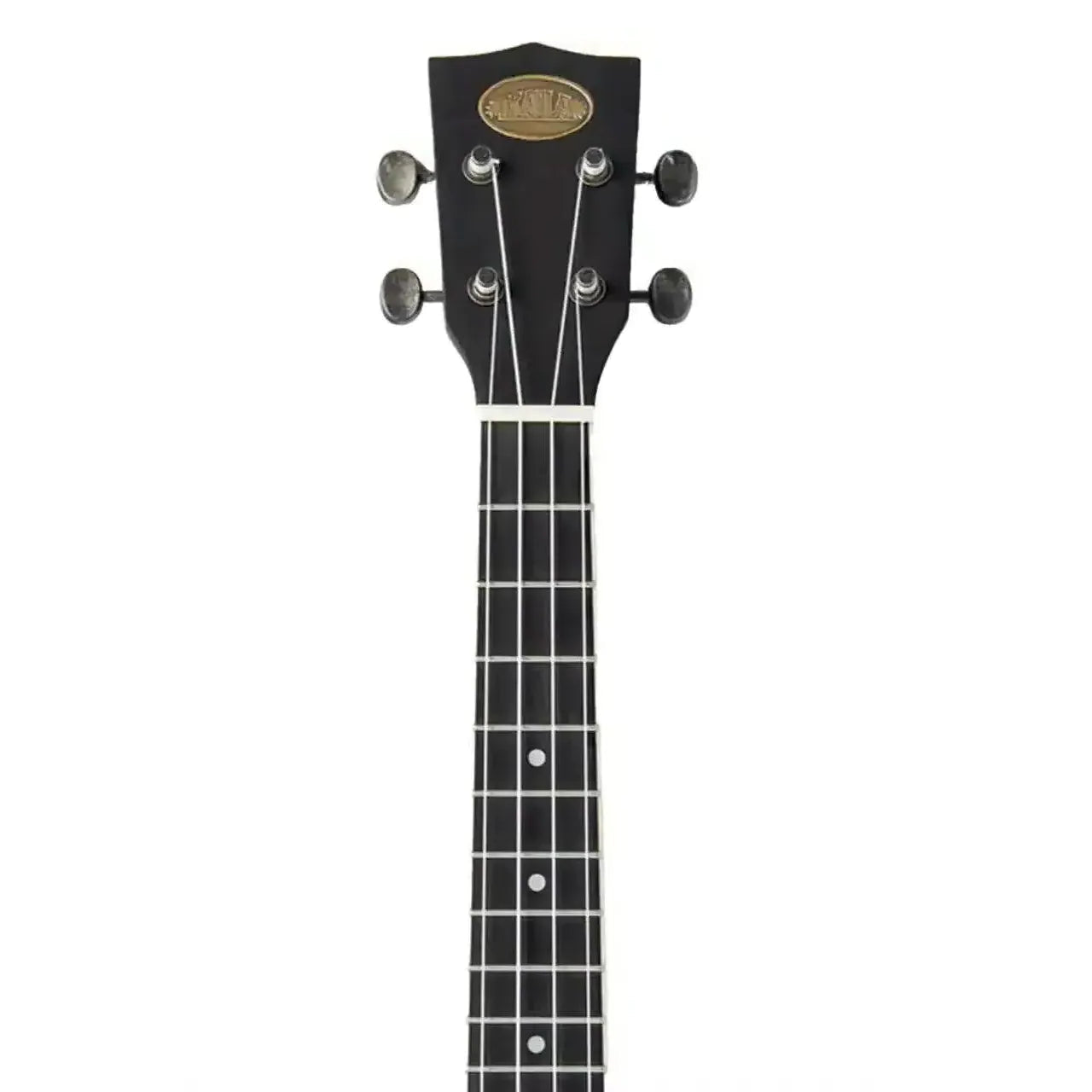Kala Resonator Tenor Ukulele headstock with dark finish, tuning pegs, and Kala logo.