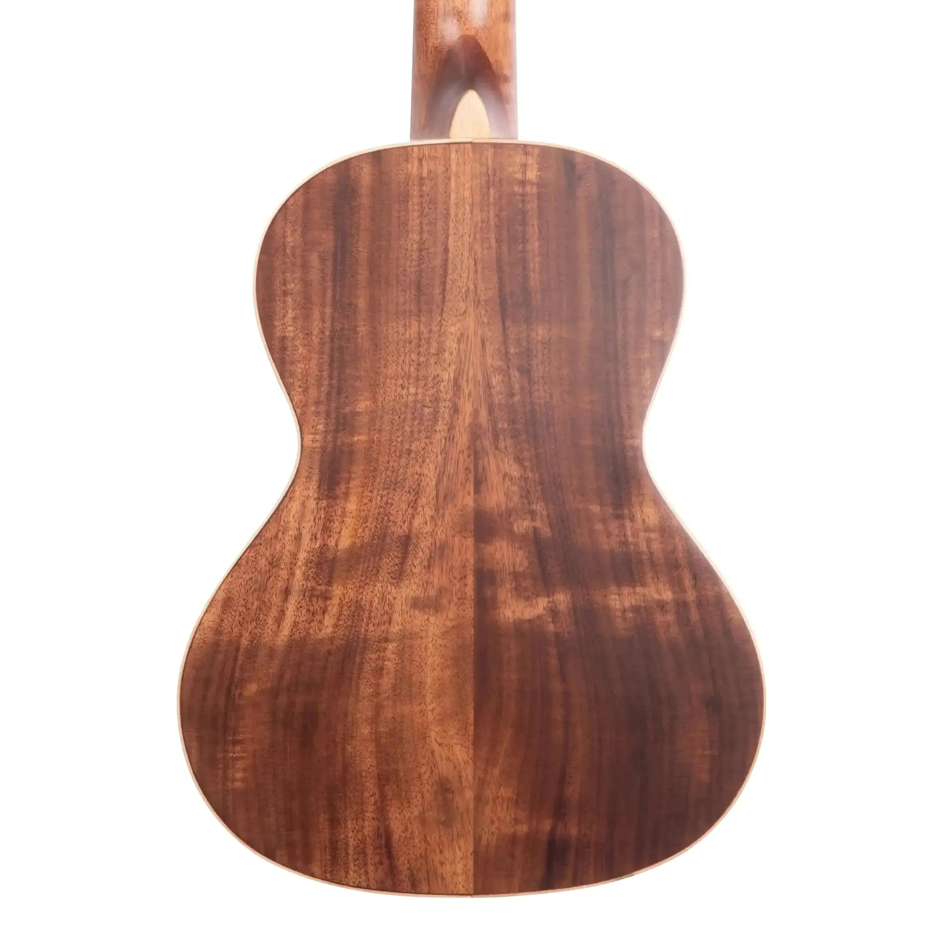 Back of a Kala SA-T Solid Acacia Tenor Ukulele, showcasing its rich brown wood grain and satin finish.