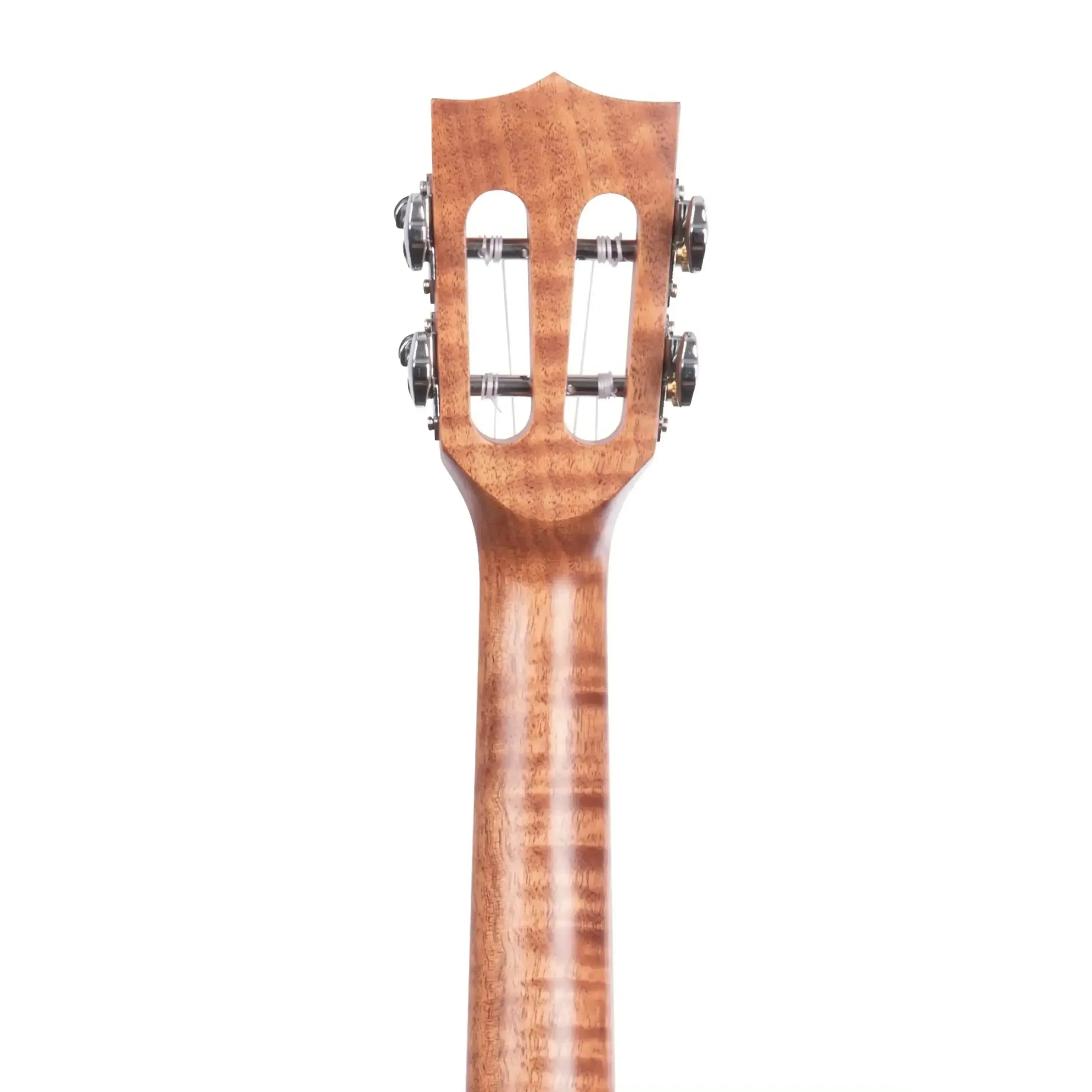 Kala SA-T Tenor Ukulele headstock and neck, showing solid acacia wood and slotted design.