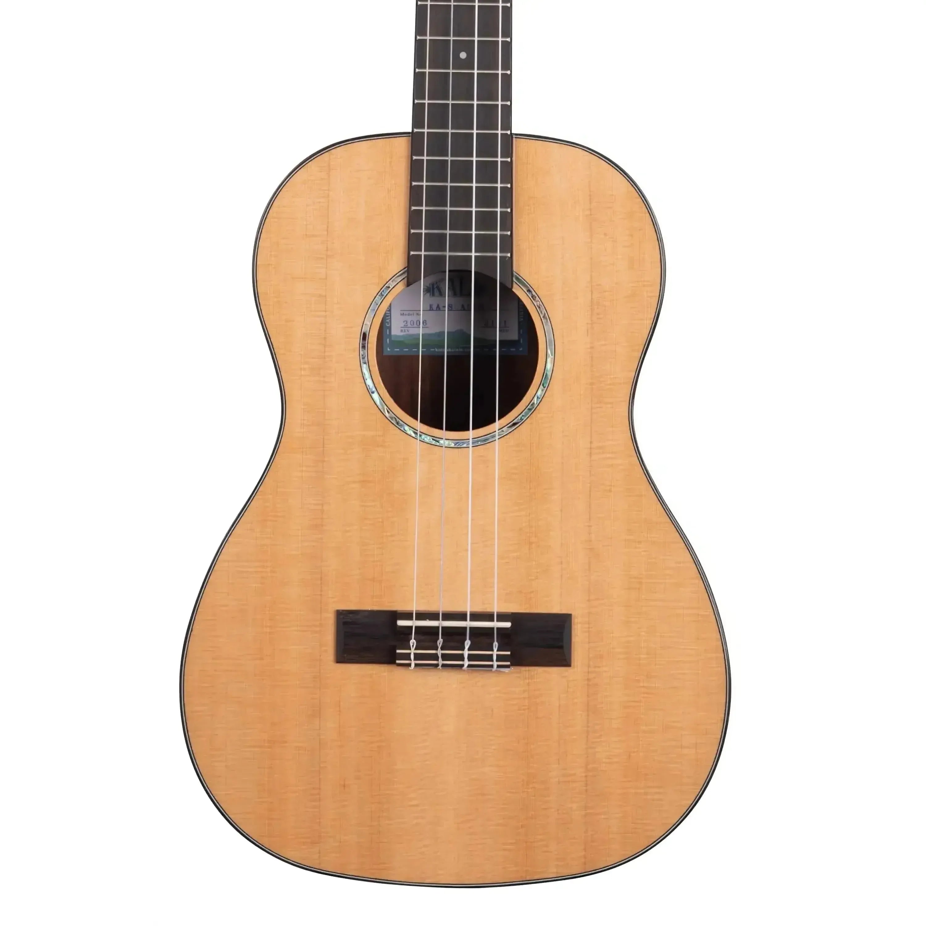 Kala SCAC-B Baritone Ukulele with solid cedar top, rosewood bridge, and abalone rosette.