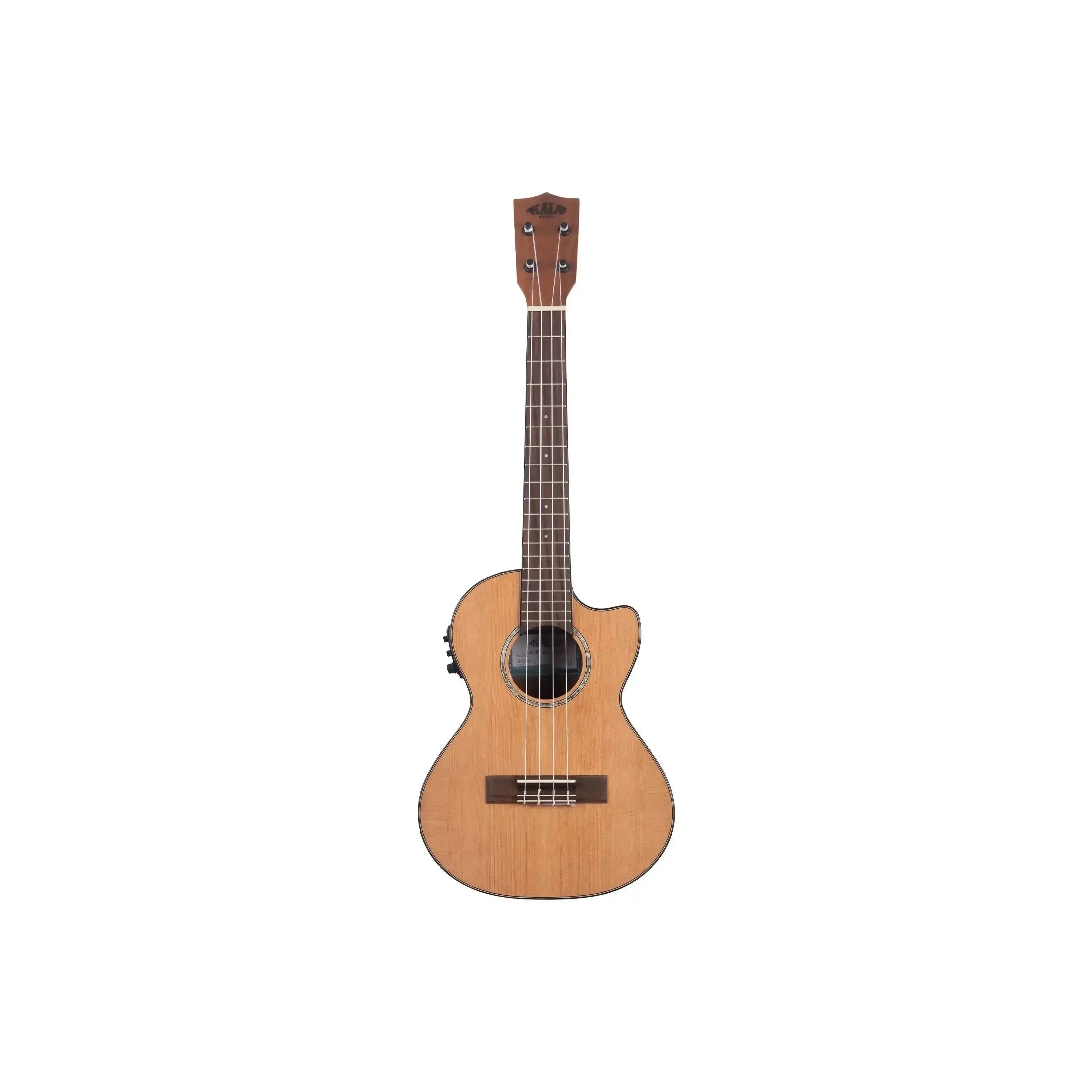 Kala SCAC-T-CE tenor ukulele with solid cedar top, cutaway body, and Fishman Kula electronics.
