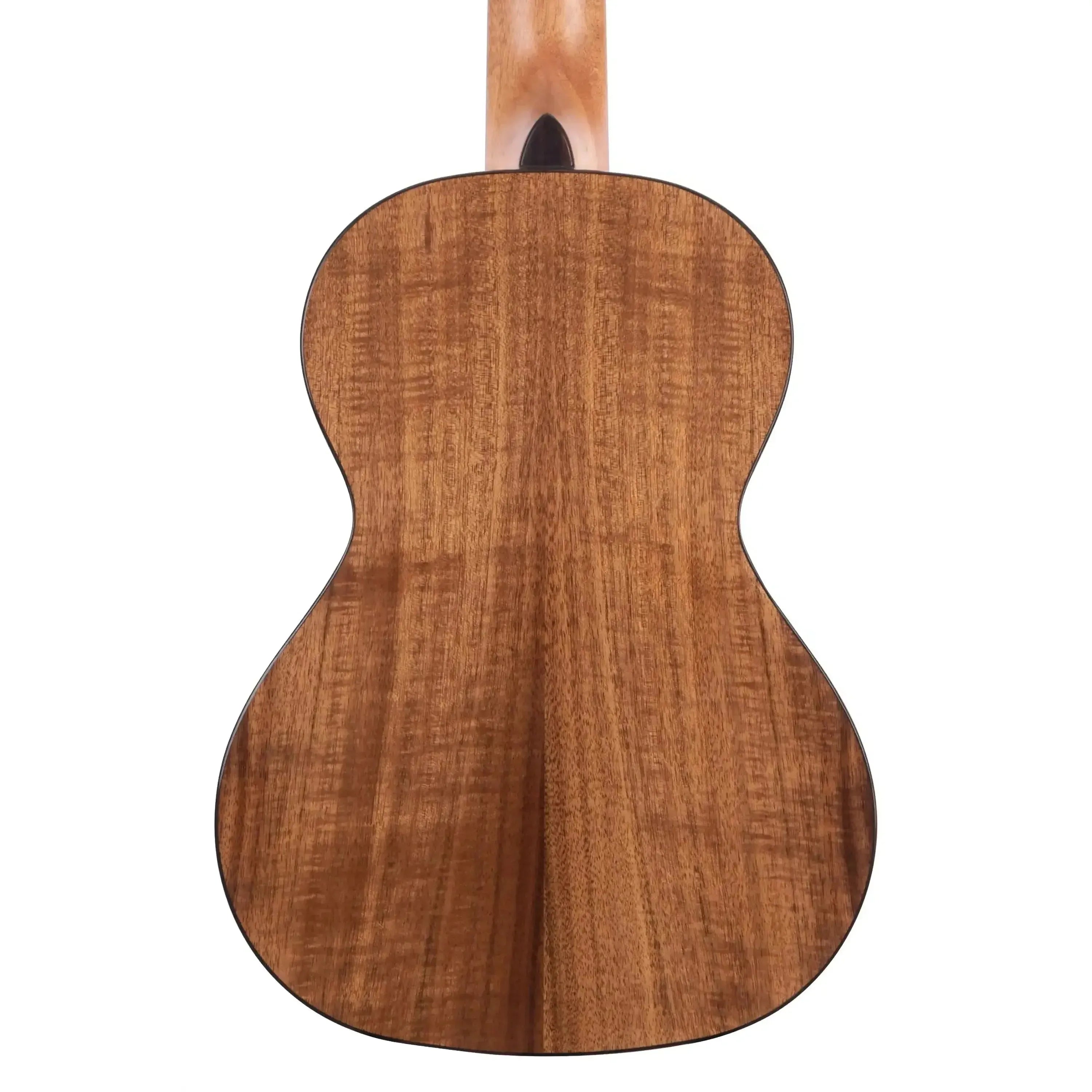 Back of a Kala SCAC-T5 5-String Tenor Ukulele, showcasing its rich acacia wood grain and glossy finish.