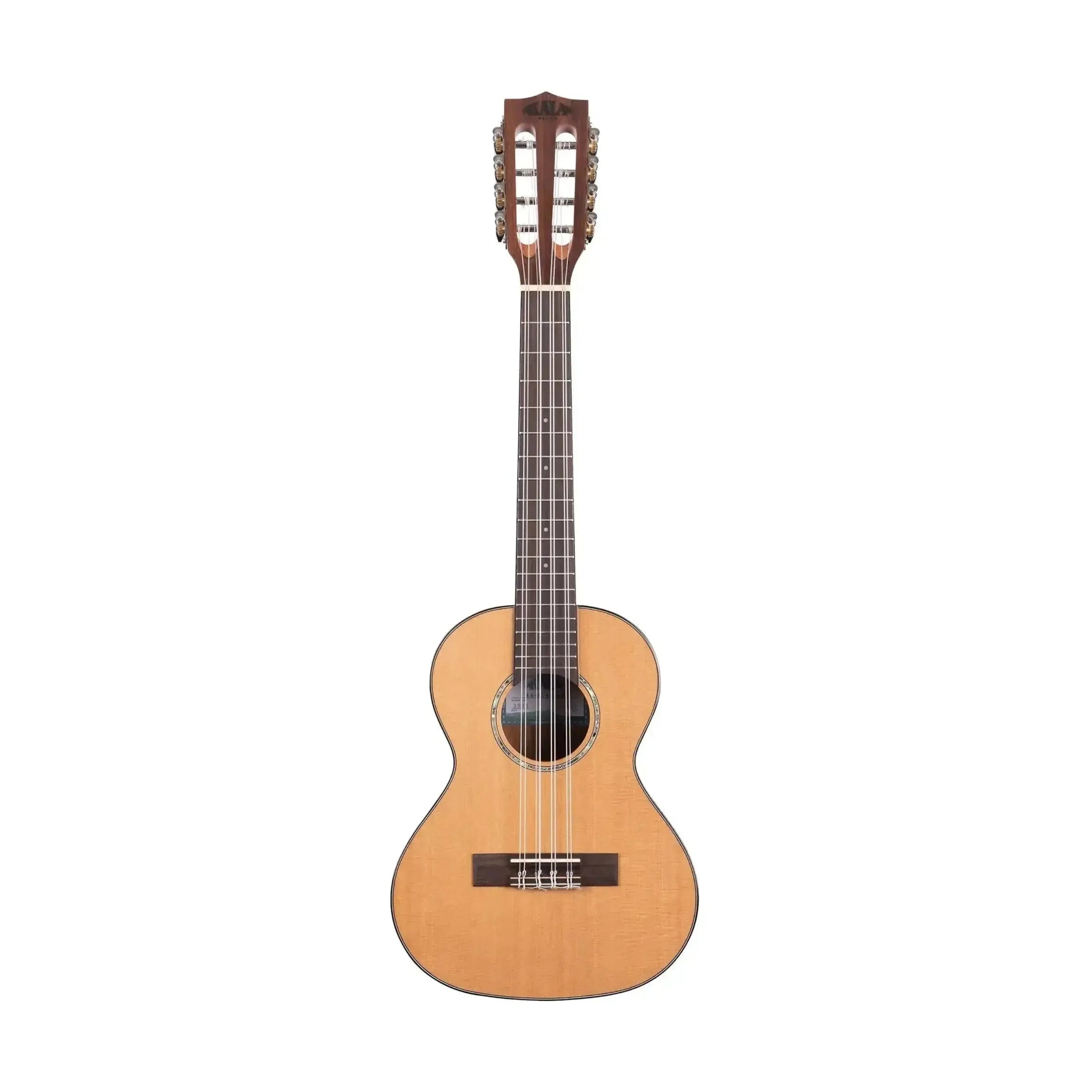 Kala SCAC-T8 8-String Tenor Ukulele with solid cedar top, acacia back/sides, and slotted headstock.