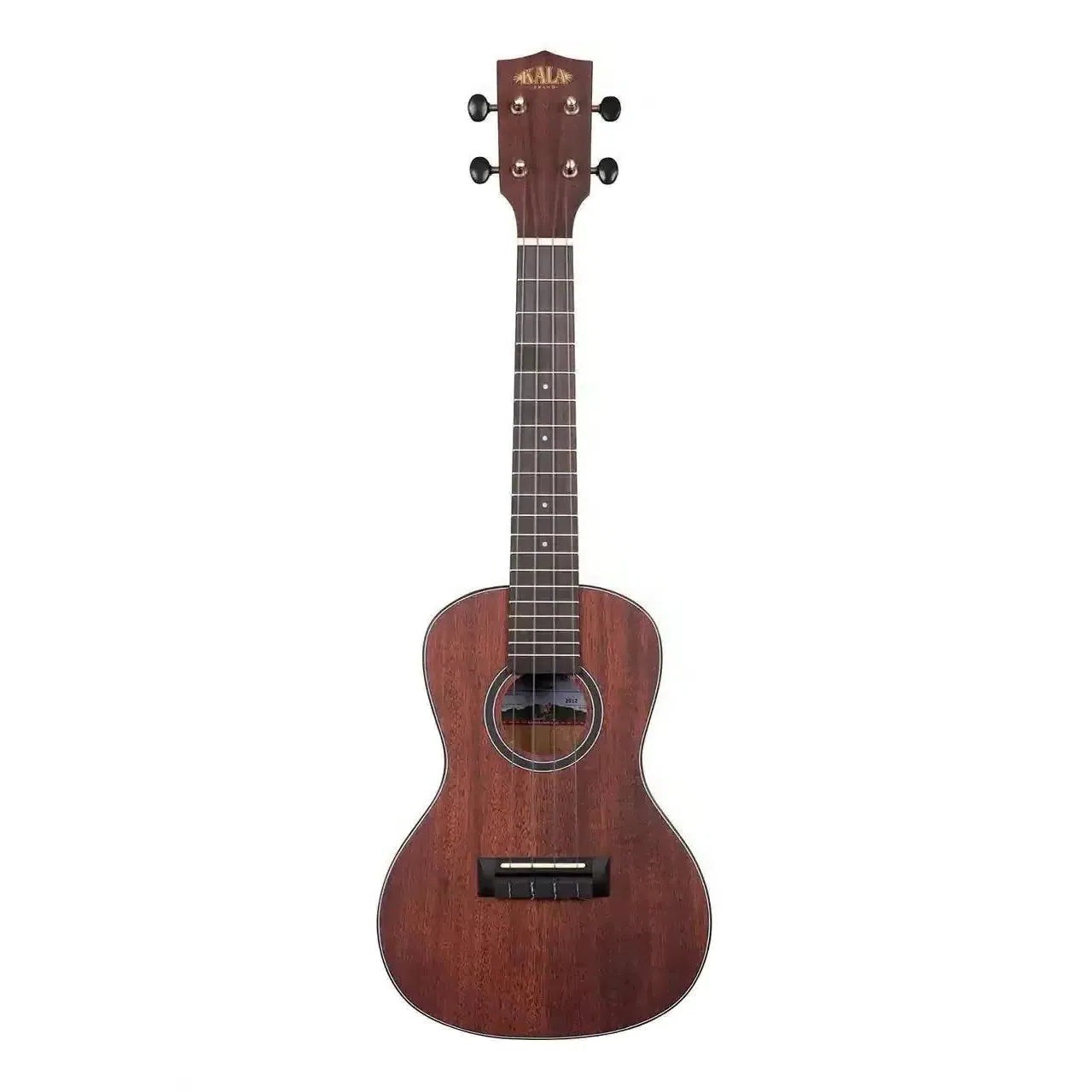 Kala SMH-C Solid Mahogany Concert Ukulele with dark wood finish and satin sheen.