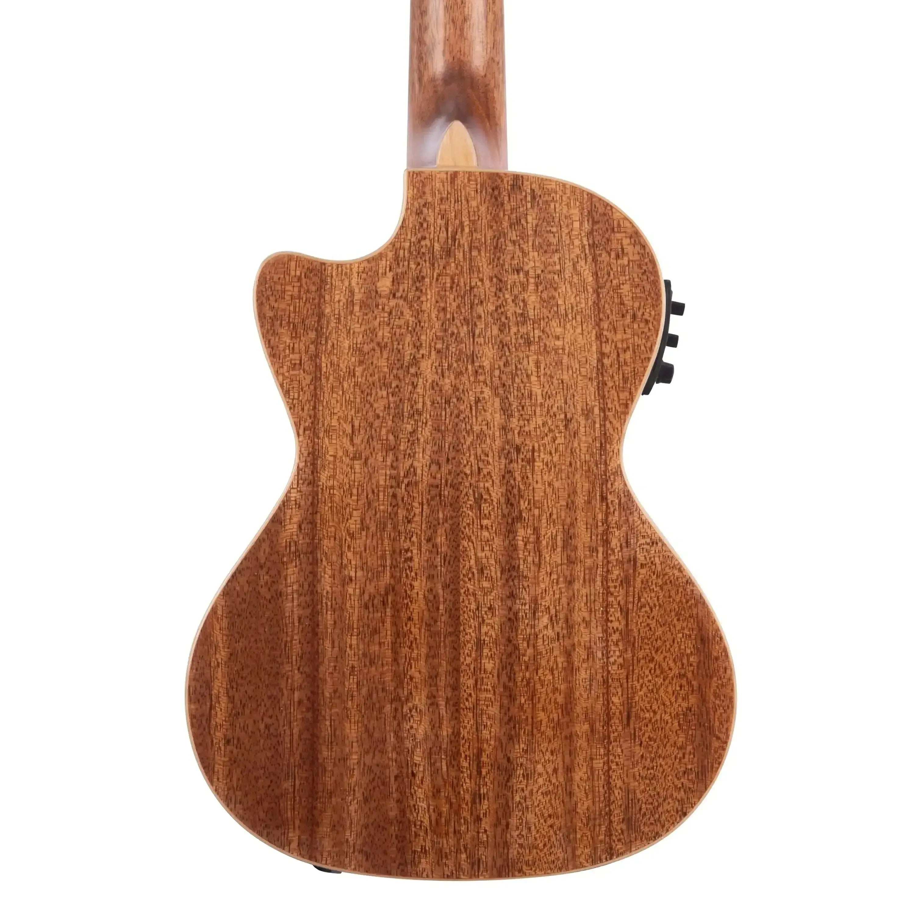 Kala SMH-TG-CE Tenor Ukulele back, solid mahogany with gloss finish and cutaway.