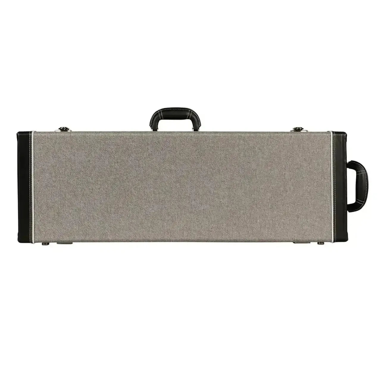 Kala Solid Body U•BASS grey tweed hardshell case with black trim and handles.
