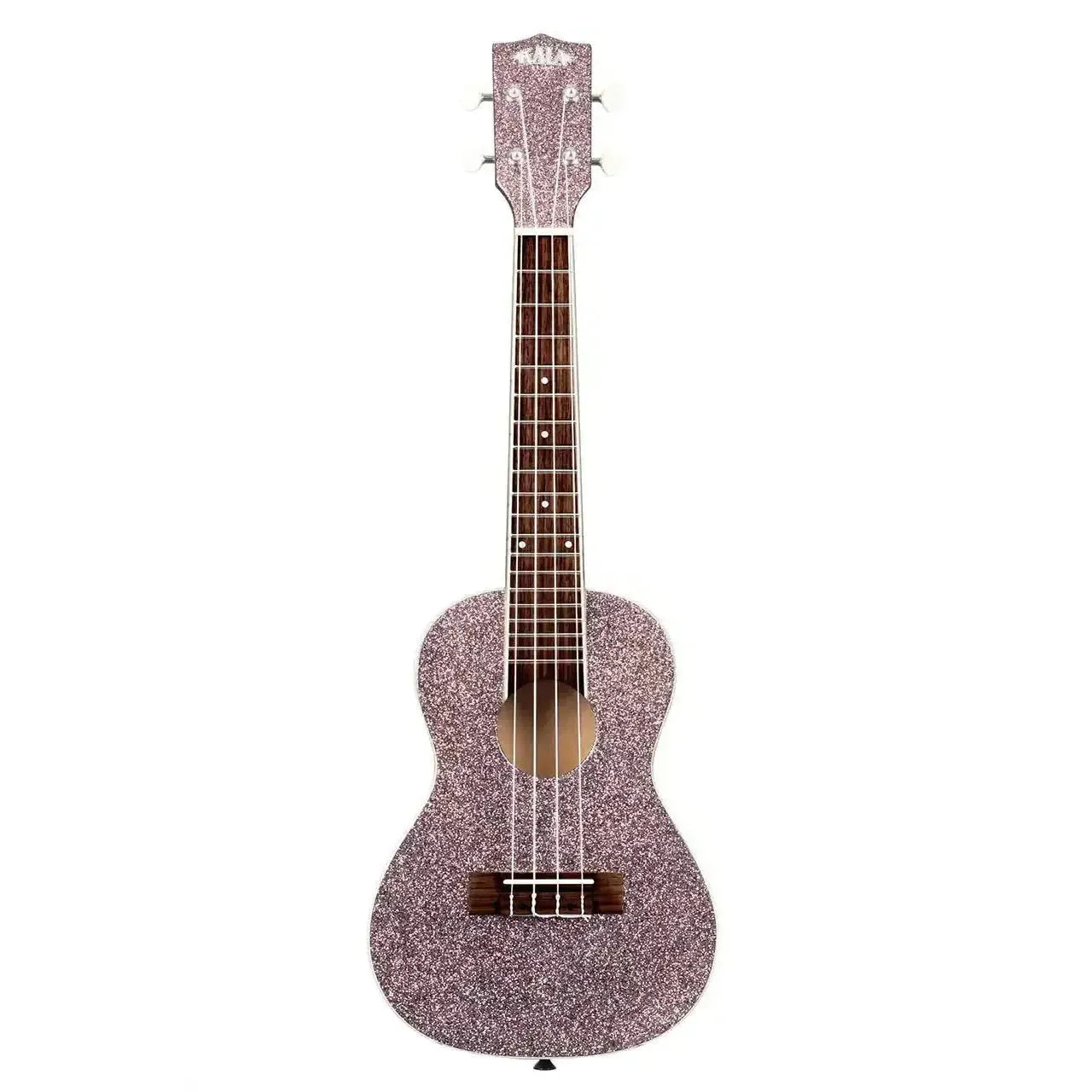 Kala SPRK-PINK Concert Ukulele with a vibrant Sparkle Pink gloss finish and rosewood fretboard.