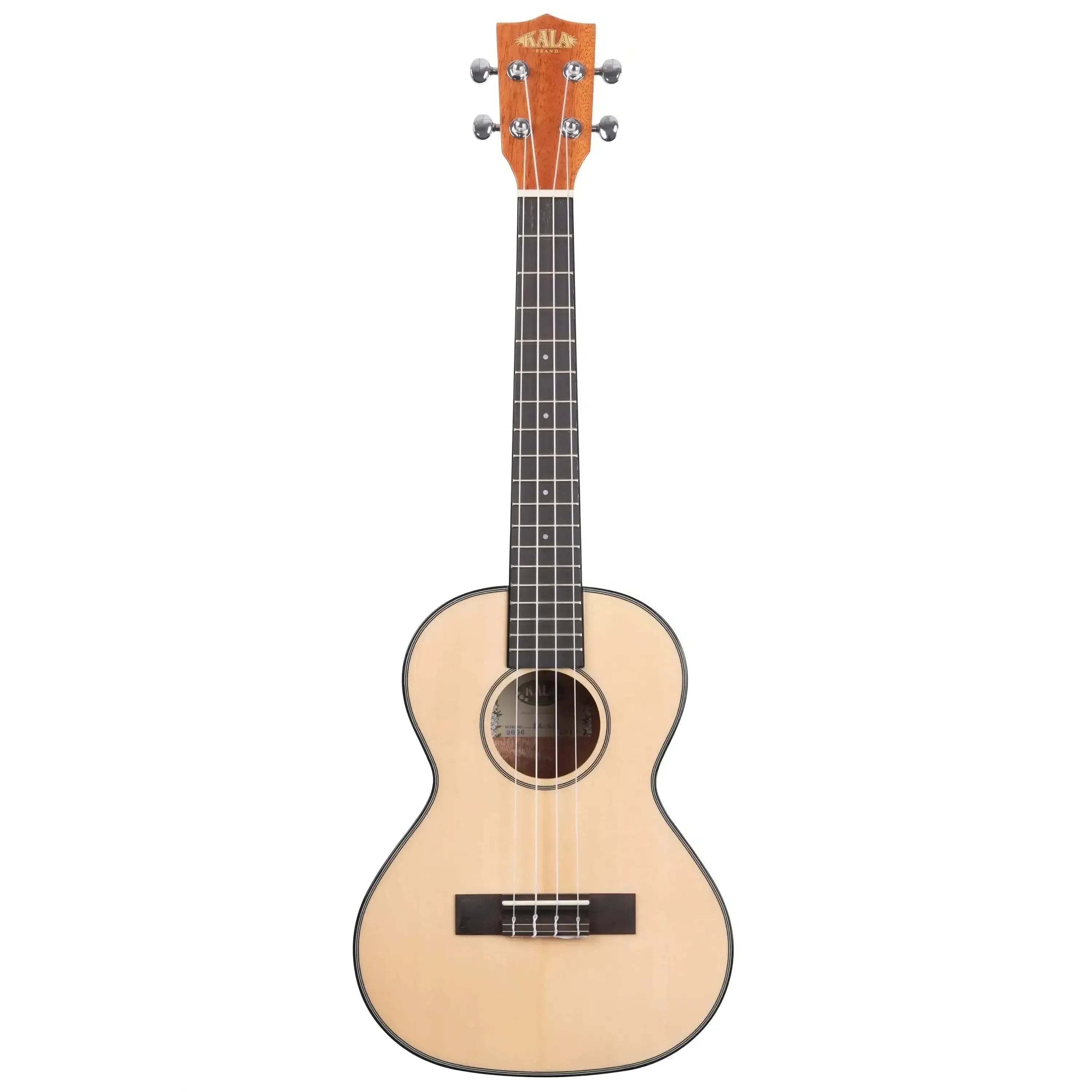 Kala STG Solid Spruce Top Tenor Ukulele with glossy finish, black binding, and rosewood fingerboard.