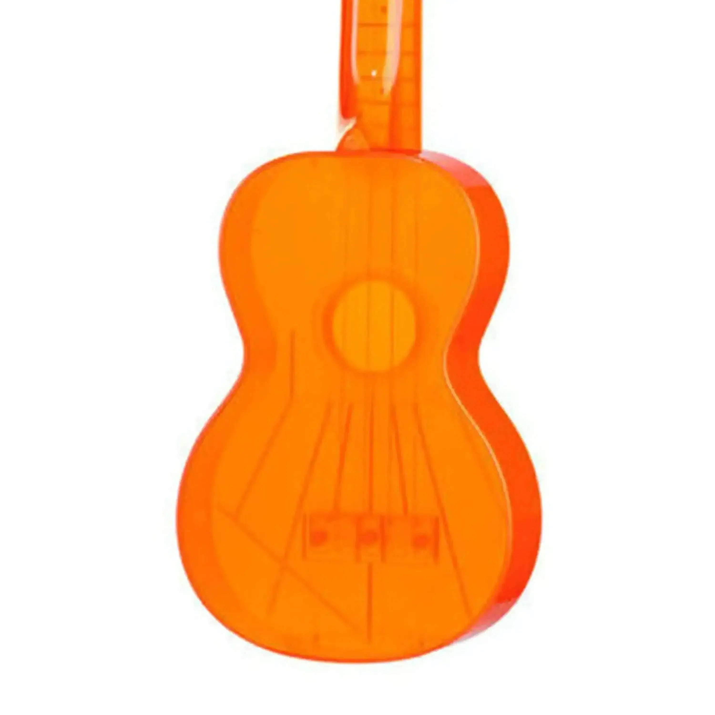 Kala Waterman Fluorescent Orange Soprano Ukulele with ABS composite body and Aquila Super Nylgut strings.