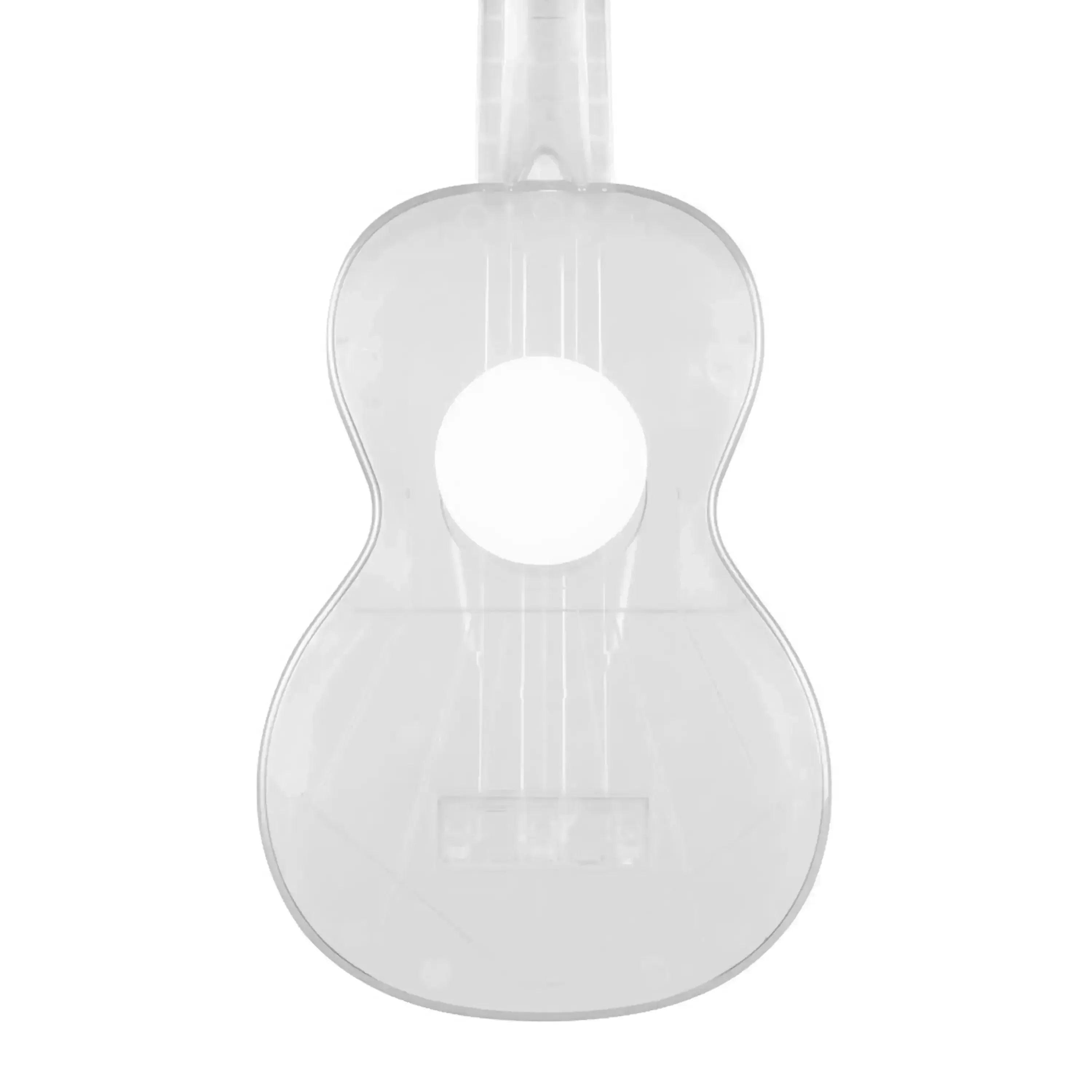Kala Waterman Clear Ice Soprano Ukulele, transparent ABS composite body with matte finish.