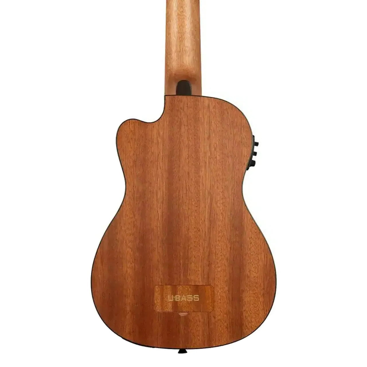 Kala Hutch Hutchinson Signature U•BASS back, showing mahogany wood grain and "U•BASS" logo.