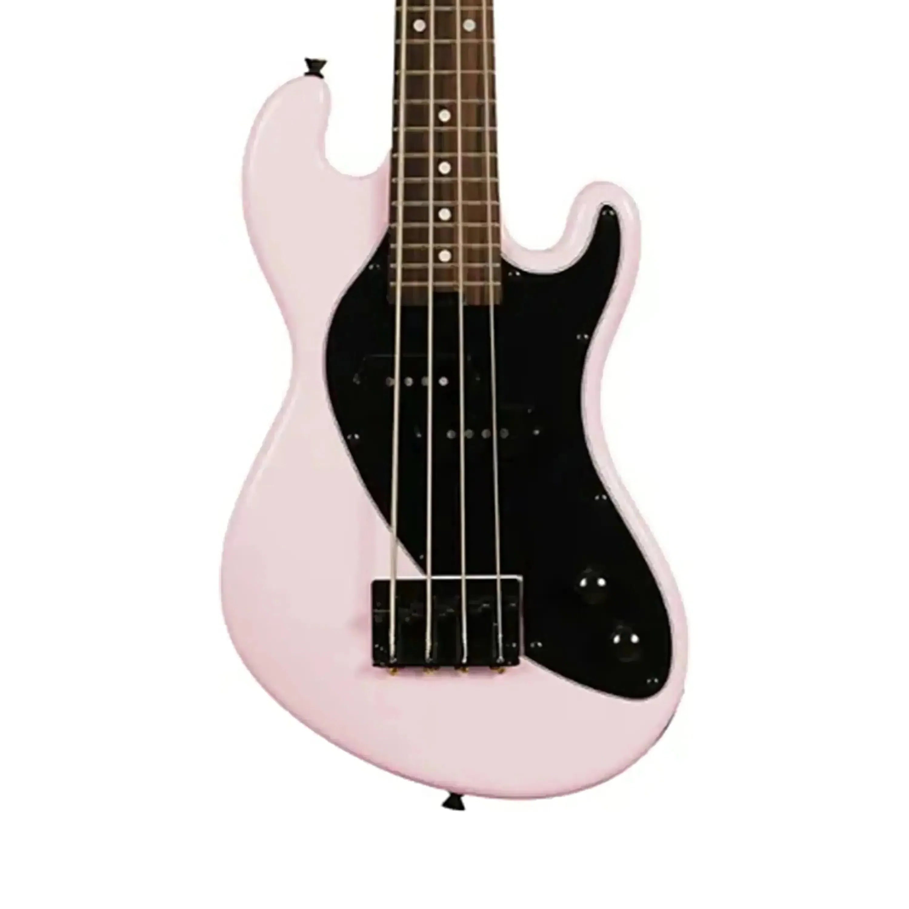 Kala Solid Body 4-String Pale Pink Fretted U•BASS with black pickguard and controls.