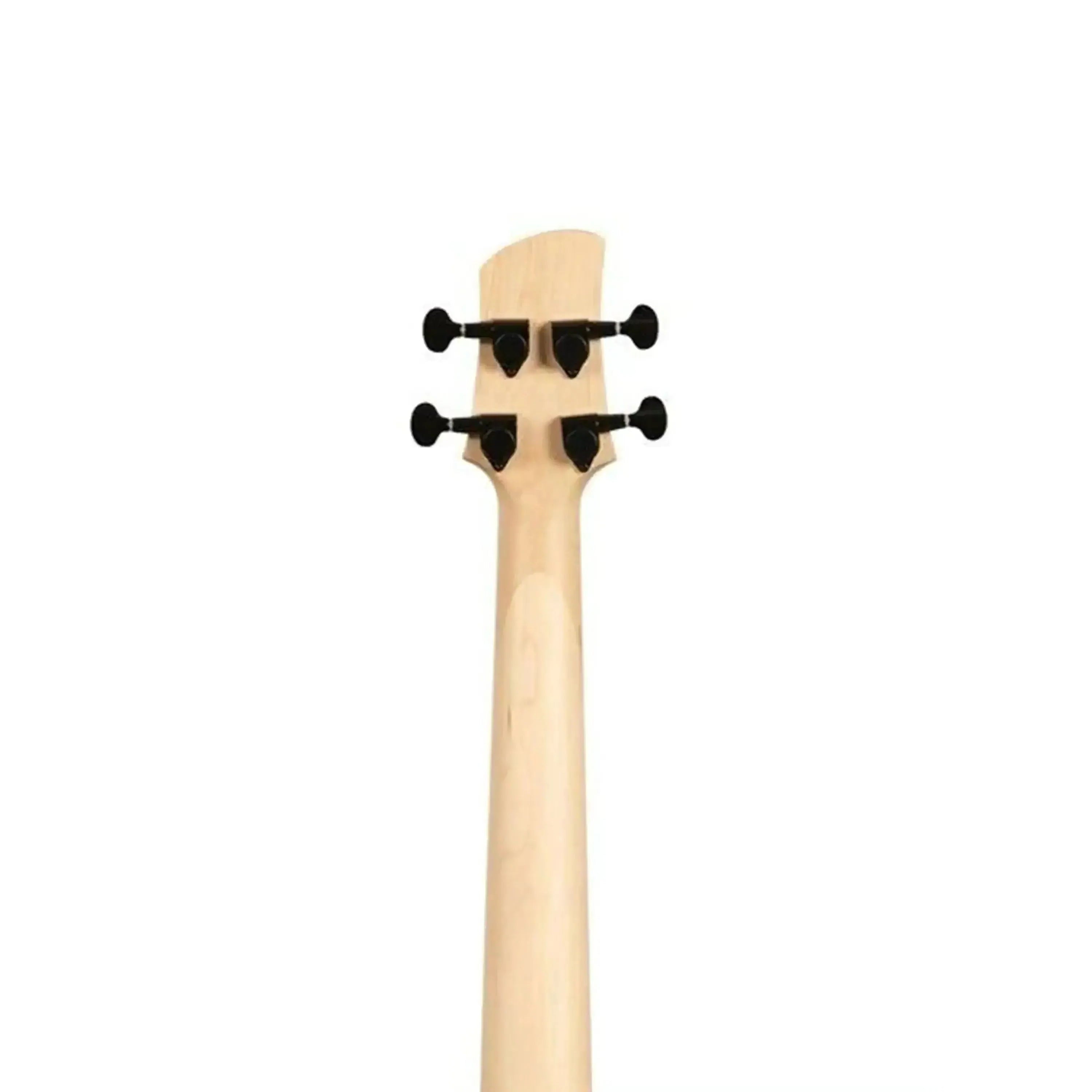 Kala U•BASS maple neck and headstock with four black closed-gear tuners.