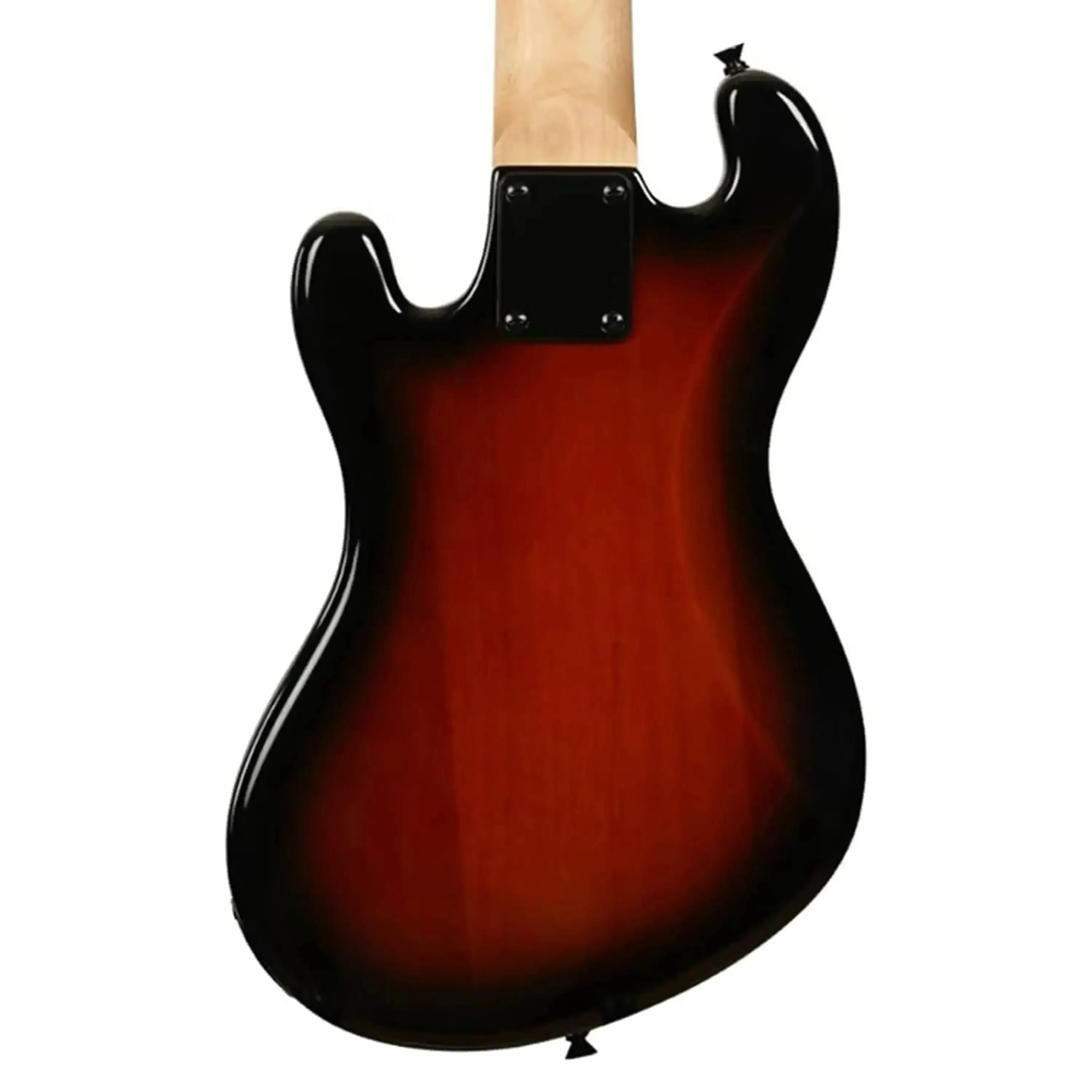 Back of Kala UBASS-SB5-TB-FL Tobacco Burst solid body fretless 5-string U•BASS.
