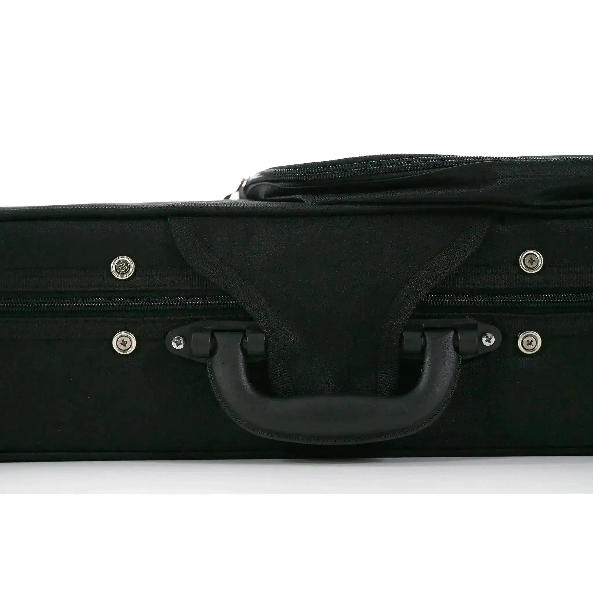 Kala UC-B Baritone Ukulele Hard Foam Case, black fabric with sturdy handle and zipper pockets.