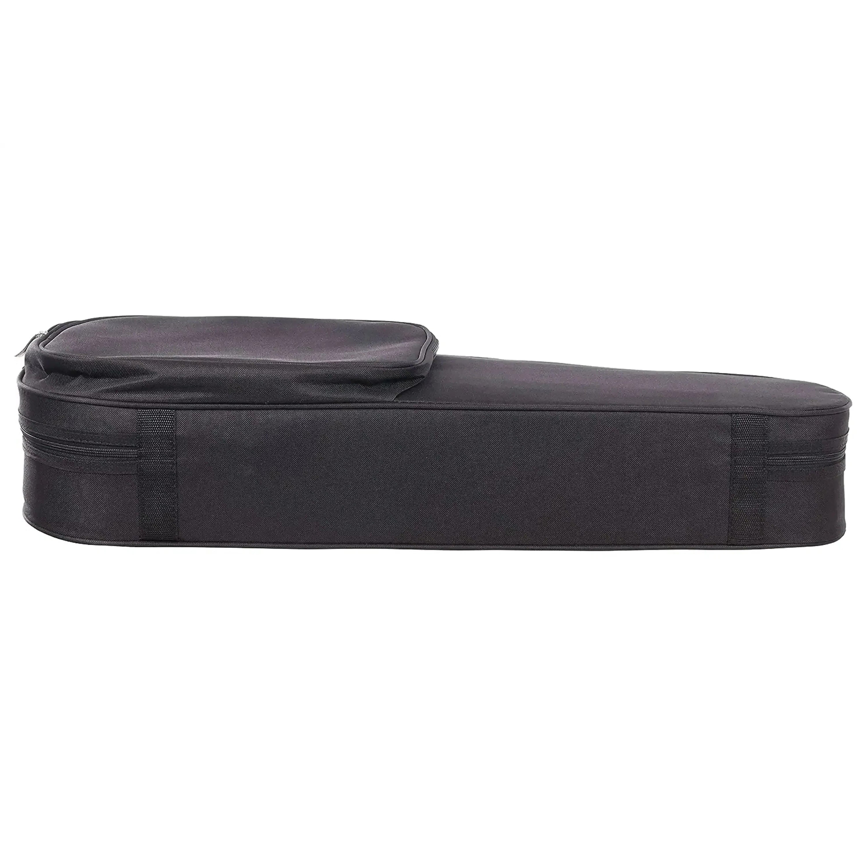 Kala UC-S Soprano Ukulele Hard Foam Case, black, with accessory compartment and backpack straps.