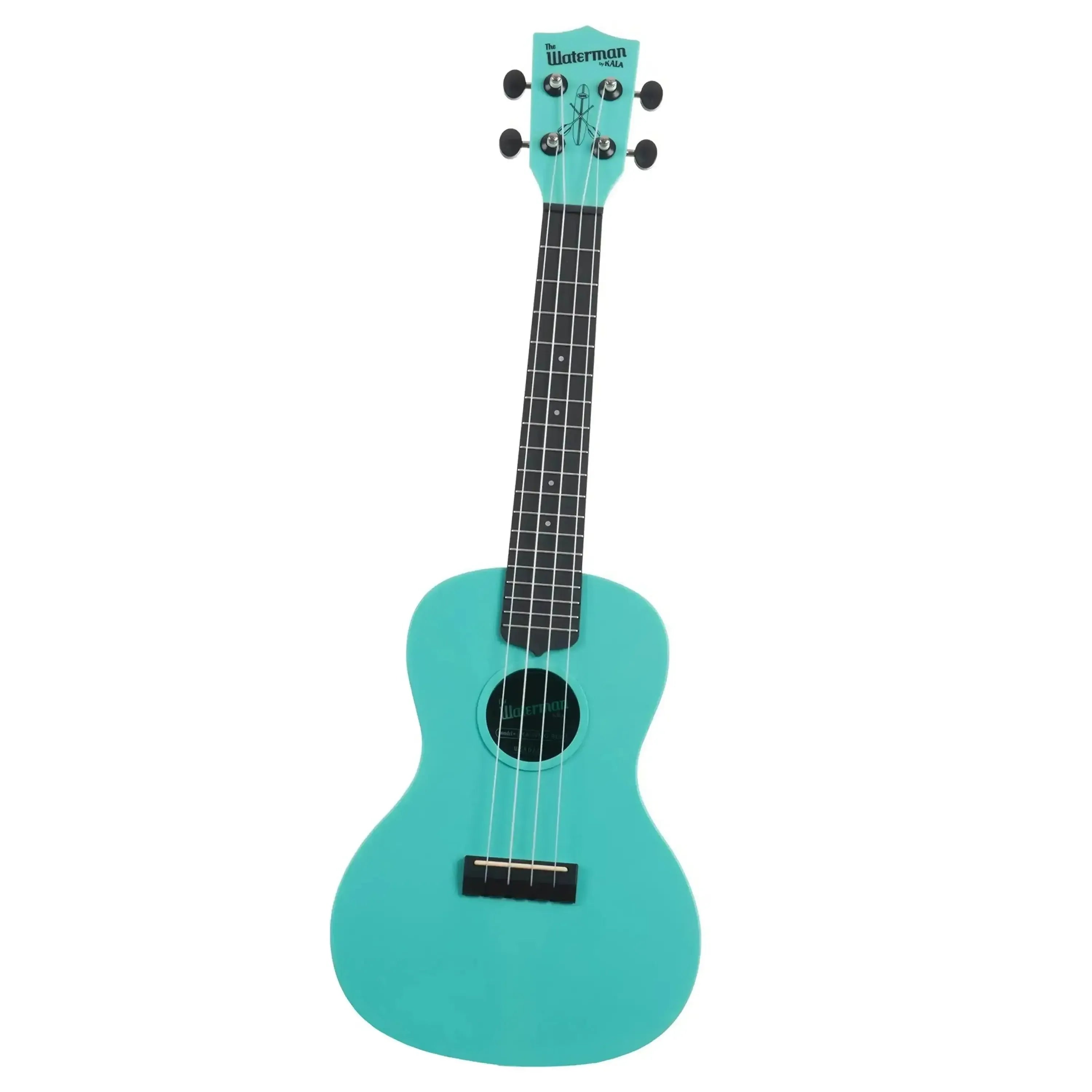 Kala Waterman Aqua Mist Concert Ukulele, glow-in-the-dark, made of durable ABS Composite.