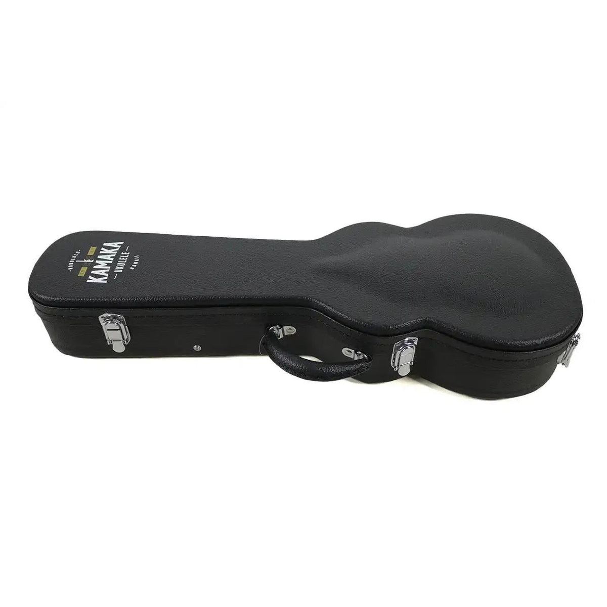 Black Kamaka hardshell case included with the HF-1 soprano ukulele