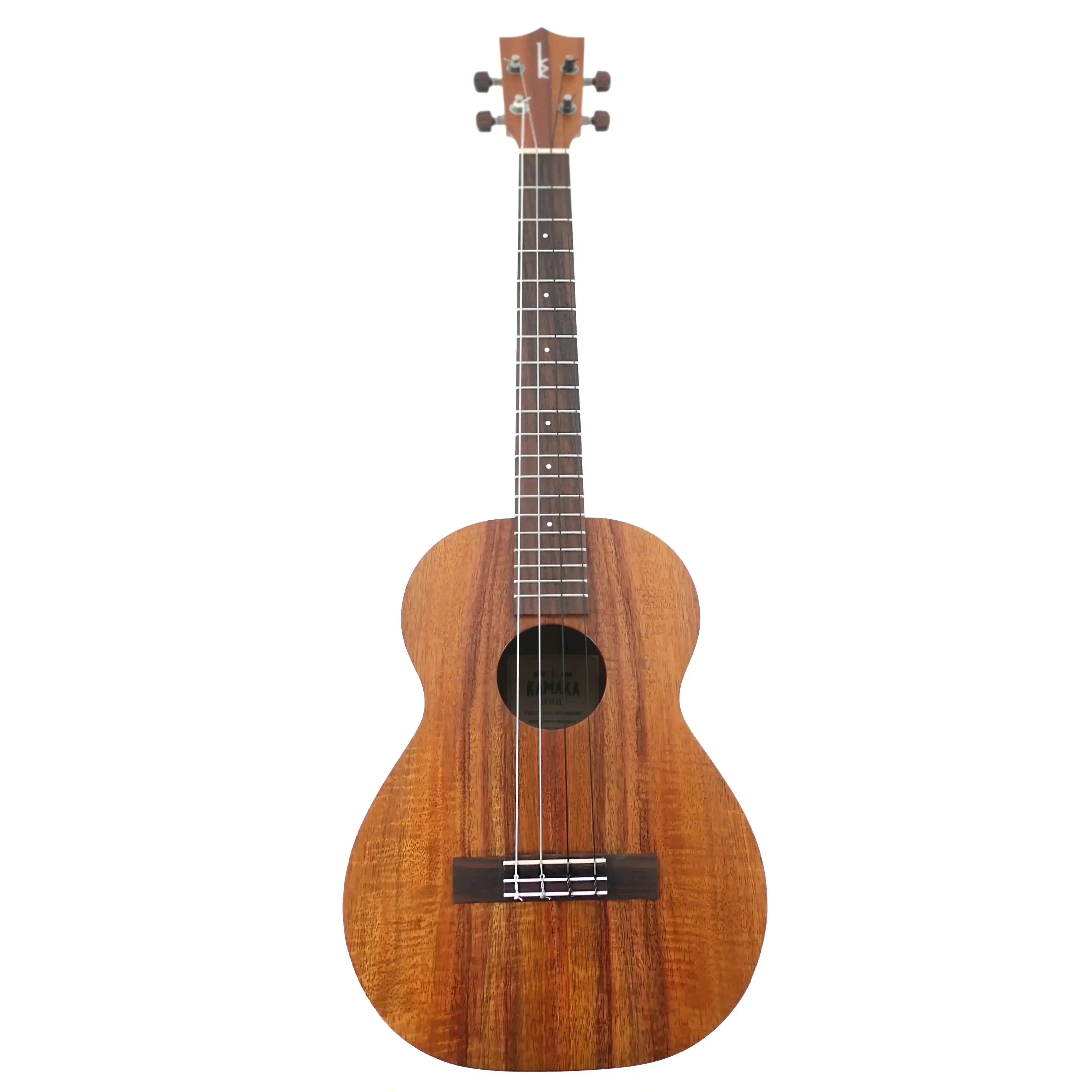 Kamaka HF-4 Baritone Ukulele with premium curly koa wood and semi-gloss finish.