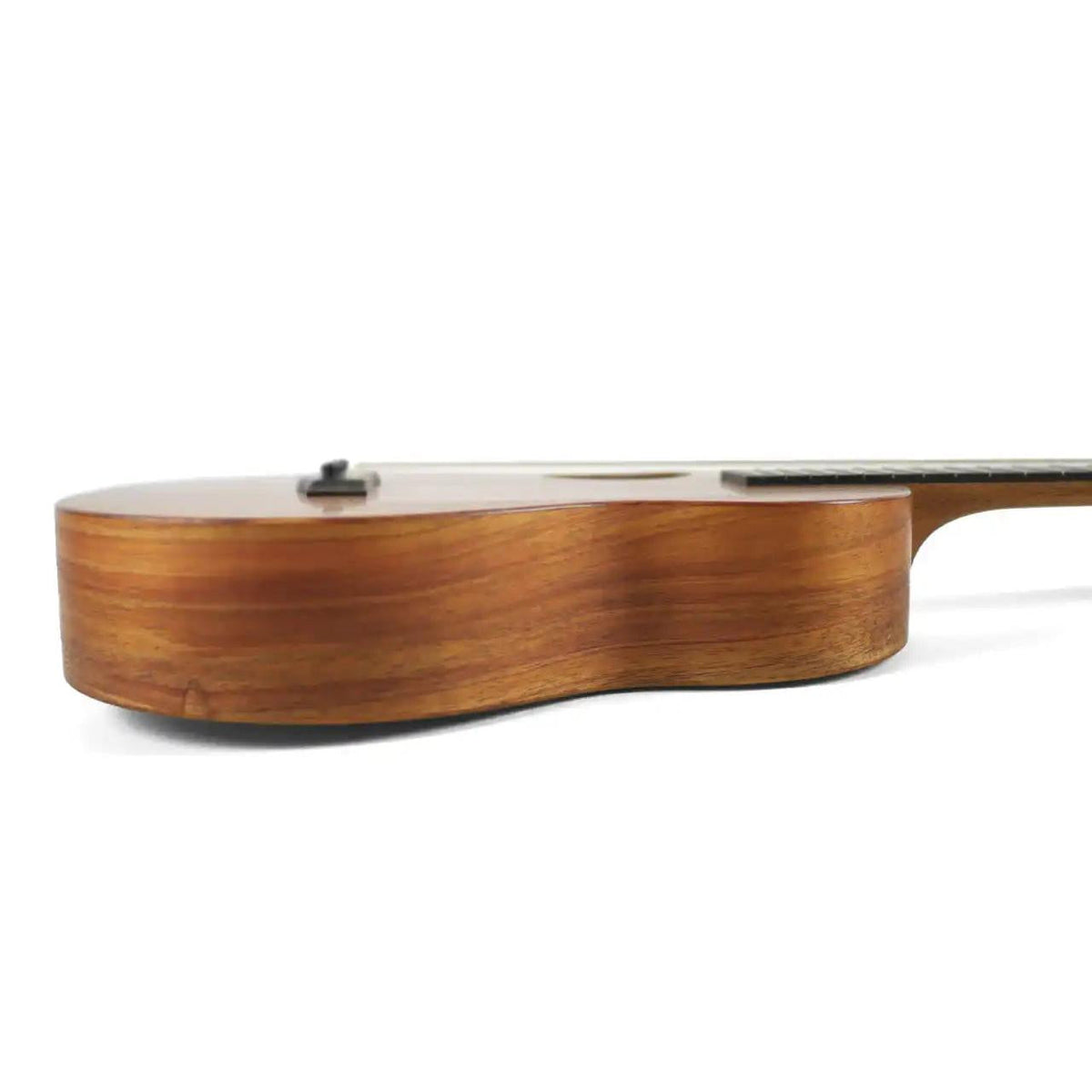 Example photo: an earlier Kanile'a D-1 Natural baritone, side view of the koa body
