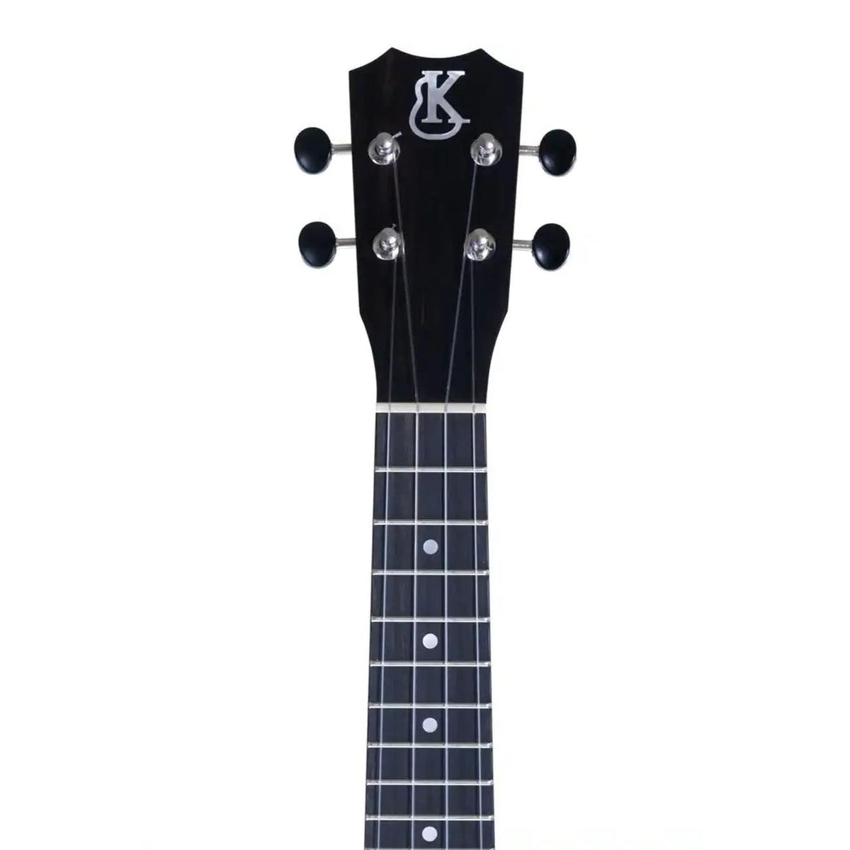 Example photo: an earlier Kanile'a D-1 Natural soprano, Crown headstock with mother-of-pearl logo and chrome open-geared tuners