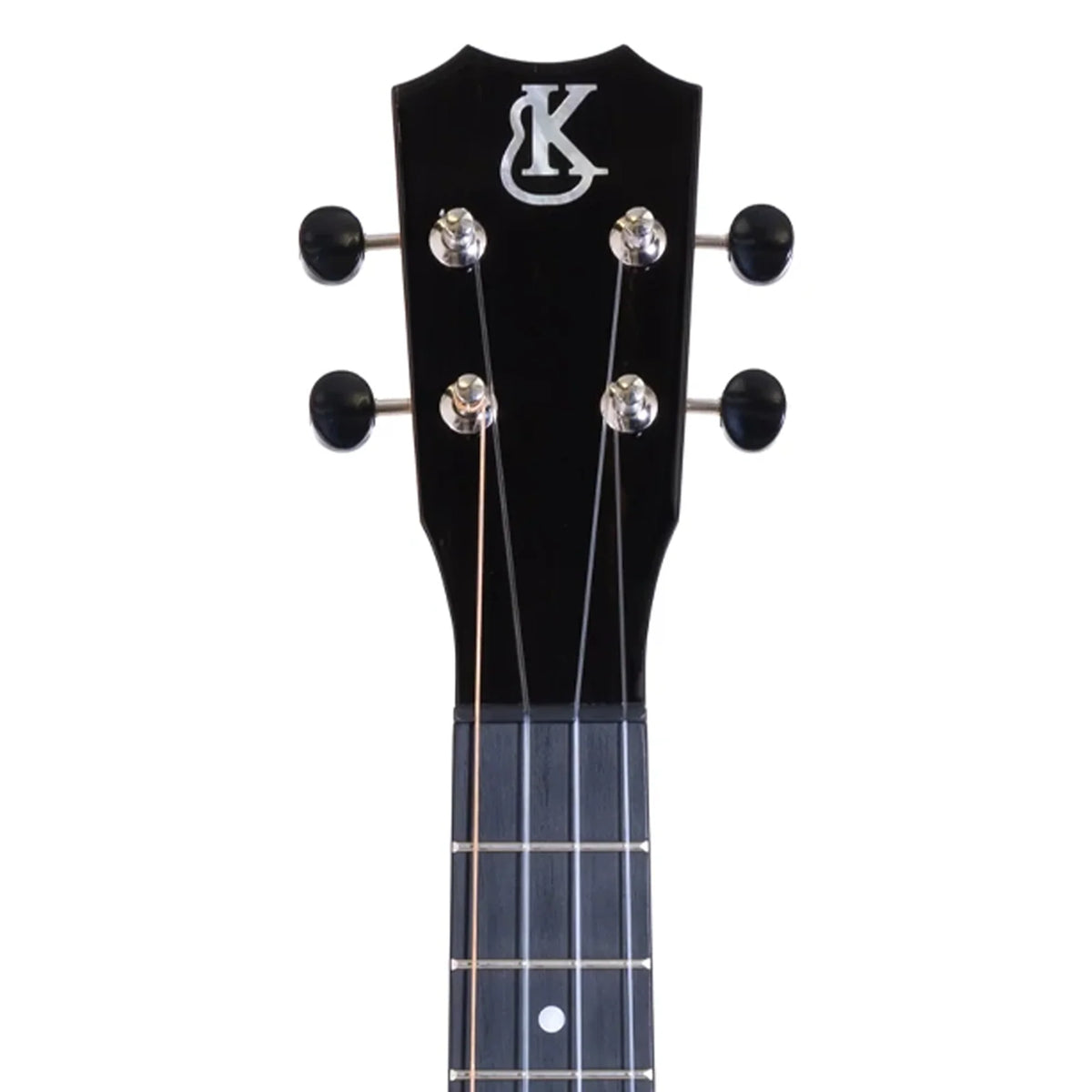 Example photo: an earlier Kanile'a D-1 Pro tenor, Crown headstock with mother-of-pearl logo and chrome open-geared tuners