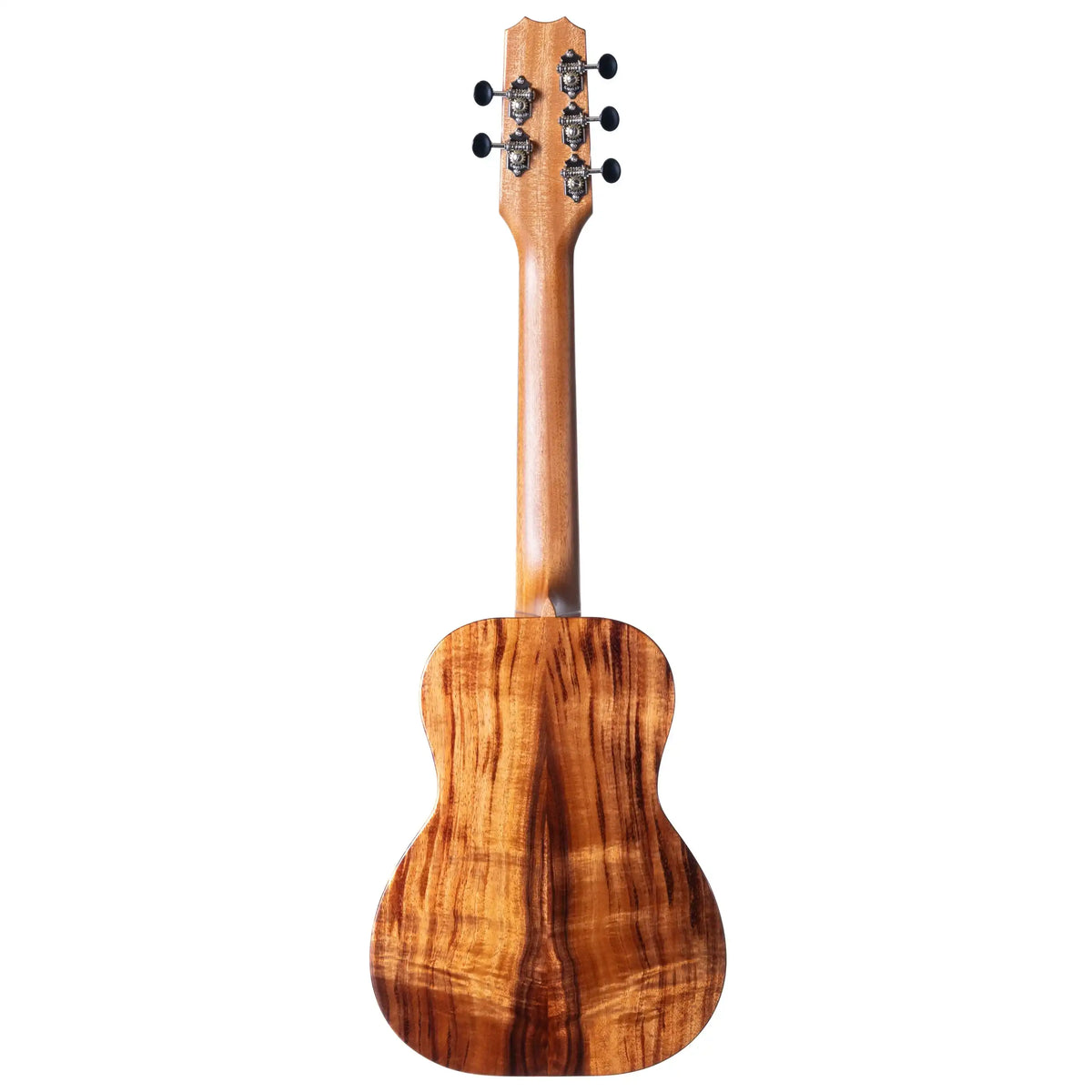 Example photo: an earlier Kanile'a D-1 Core 5-string tenor, full back view