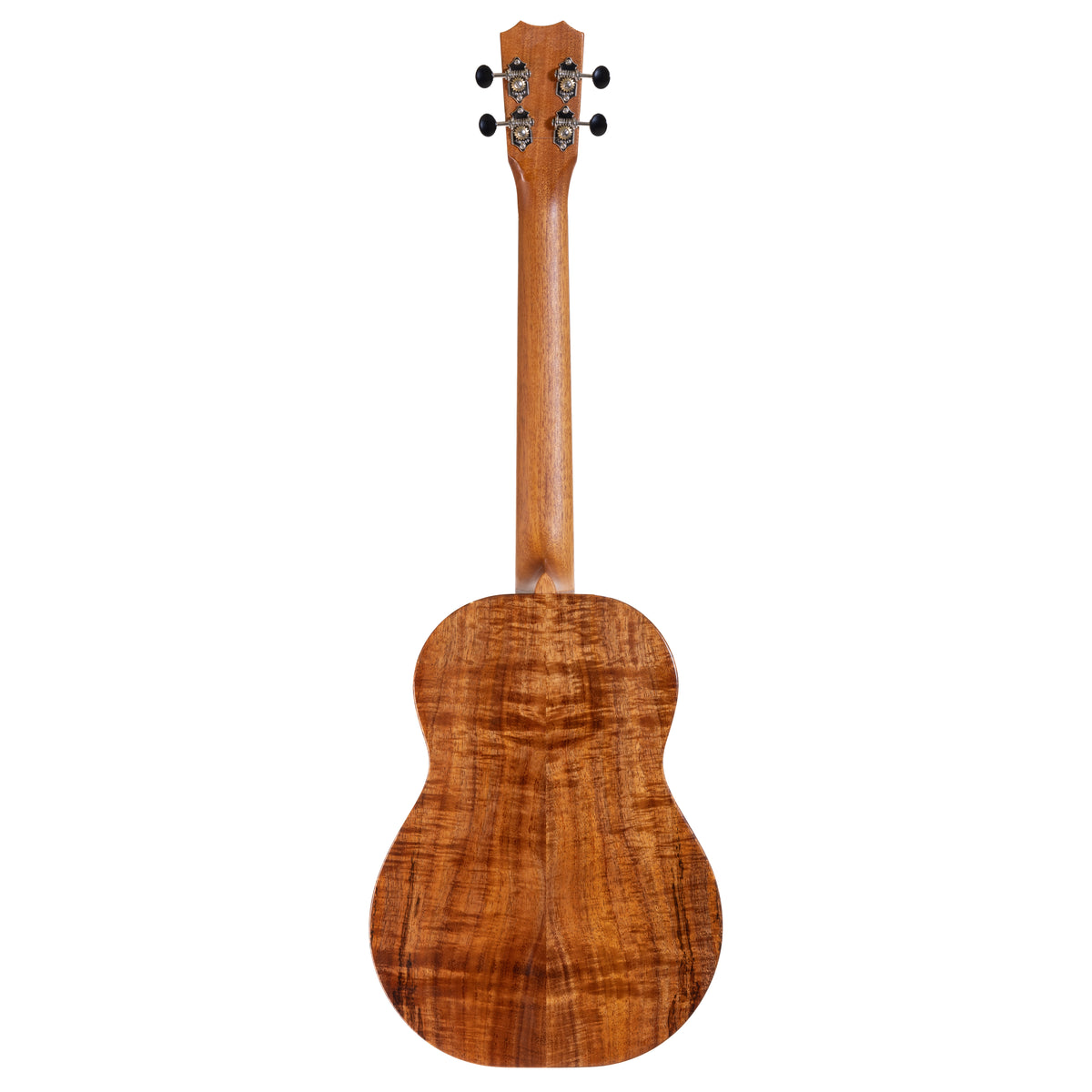 Example photo: Kanile'a K-1 Pro Baritone ukulele, full back view with mahogany neck