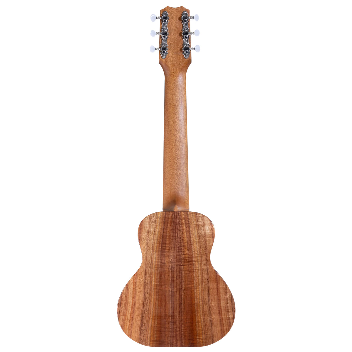 Example photo: Kanile'a K-1 GL6 Core guitarlele, full back view with mahogany neck