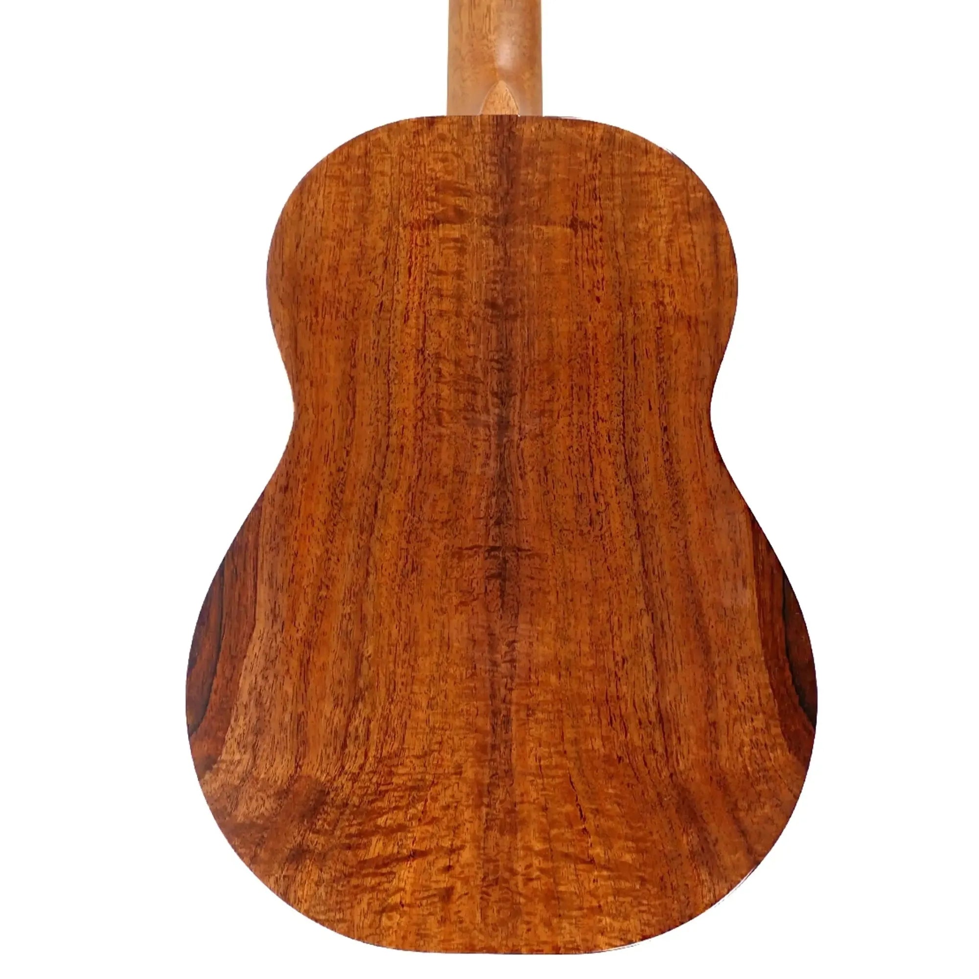 Kanile'a KPA-B Pro Premium Hawaiian Koa Baritone Ukulele, back view, showing rich wood grain.