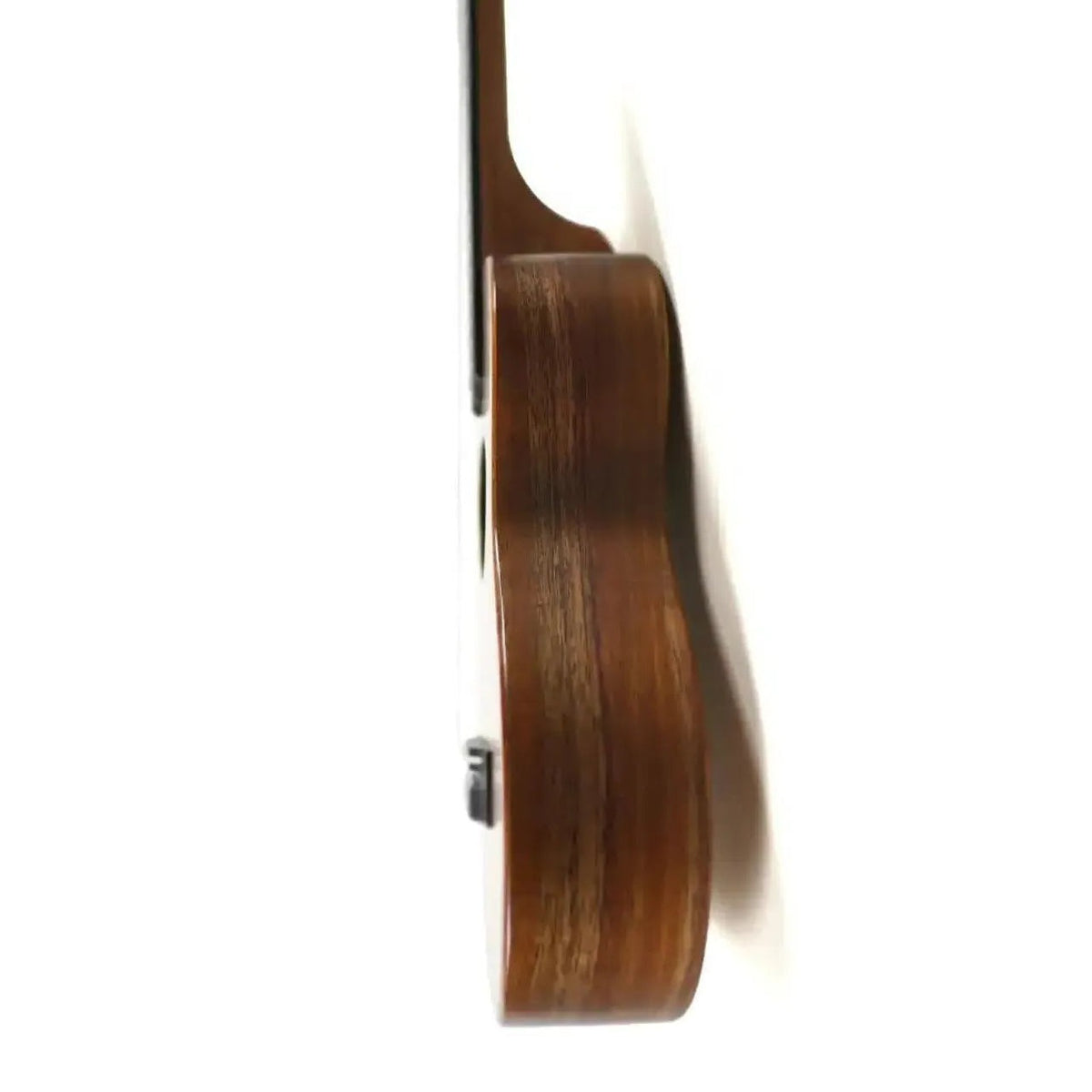 KoAloha KCM-10 Pikake concert ukulele, unit #1, koa side view