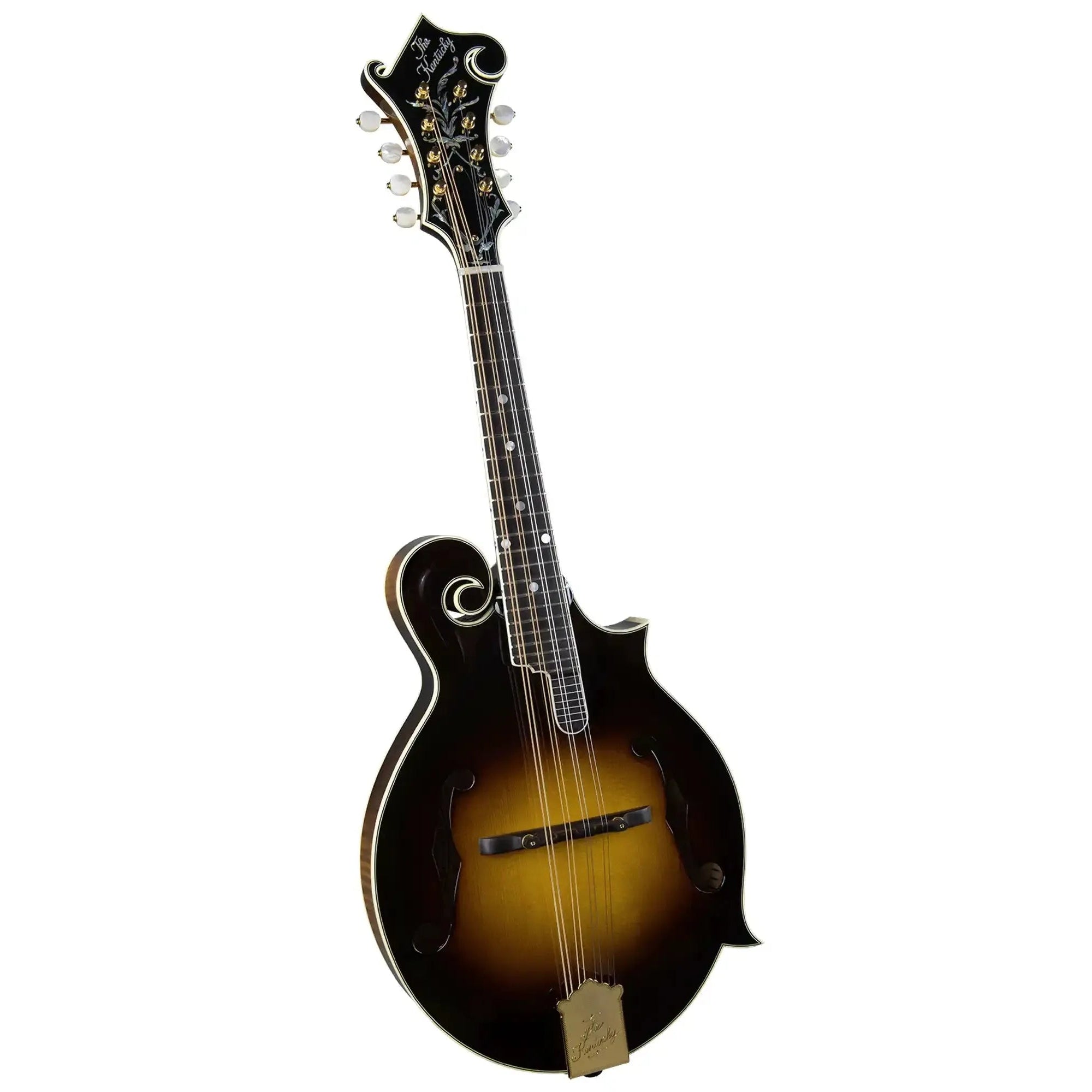 Kentucky KM-1550 F-Model mandolin in Vintage Sunburst, showing the body, neck, and headstock.