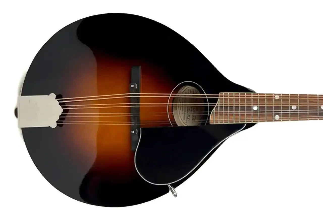 Kentucky KM-270 A-Model mandolin with traditional sunburst finish, oval hole, and rosewood fretboard.