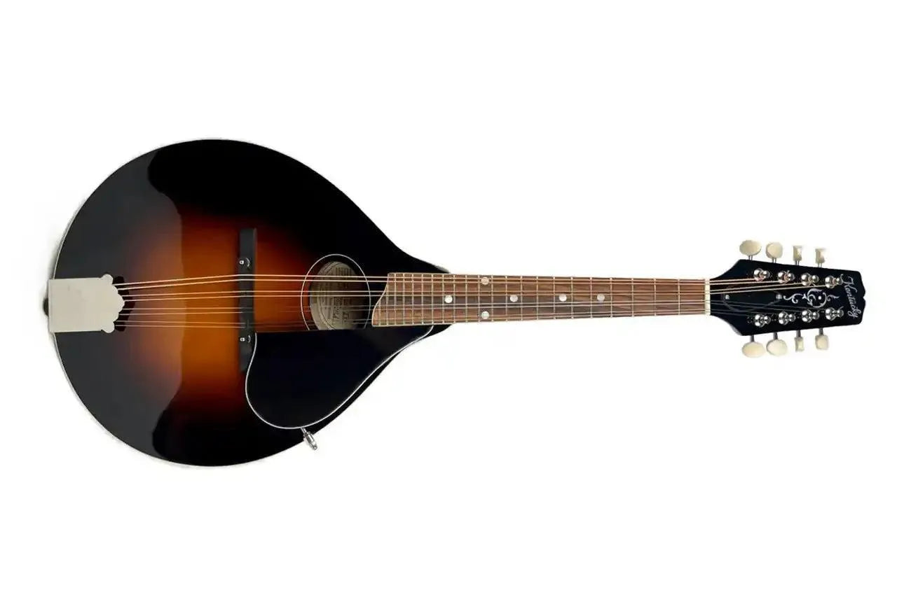 Kentucky KM-270 A-Model mandolin with traditional sunburst finish, oval hole, and rosewood fretboard.