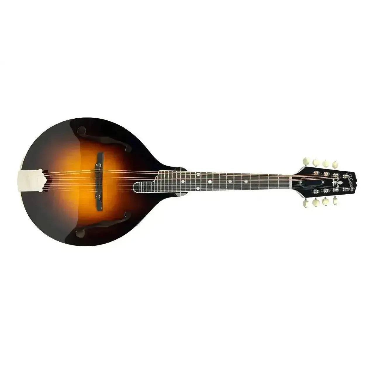 Kentucky KM-950 A-Model mandolin with traditional tobacco sunburst finish and white pearl logo.