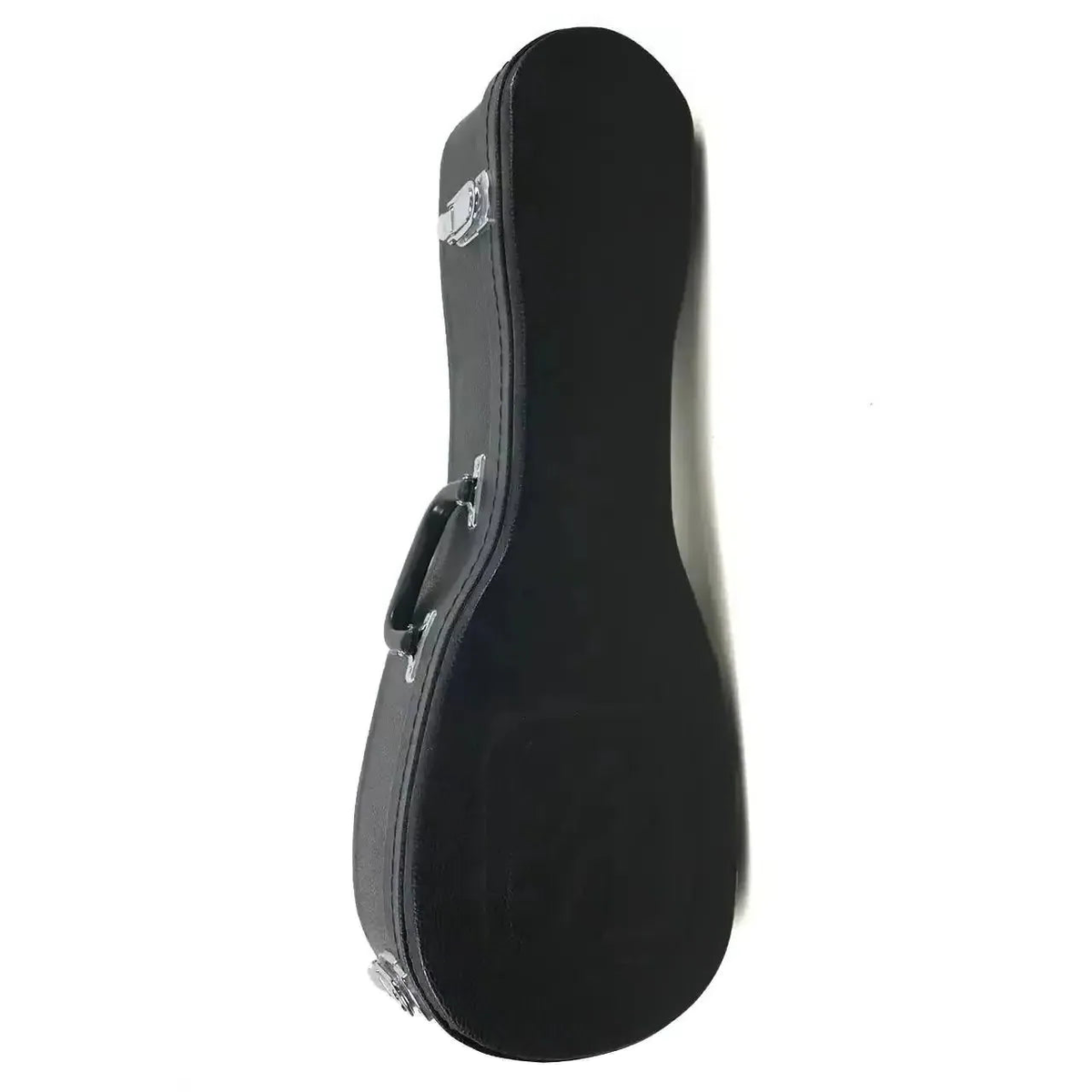Black hard case included with the KoAloha #25 KSM-03 25th Anniversary Pineapple Soprano Longneck Ukulele