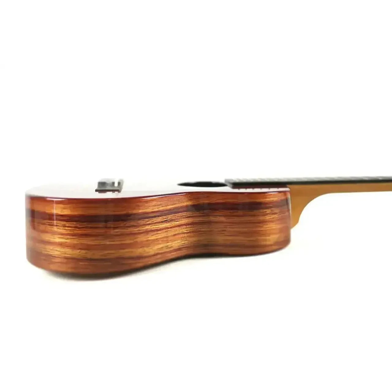 KoAloha KTM-00 gloss solid Hawaiian koa tenor ukulele, showing its rich wood grain and high-gloss finish.
