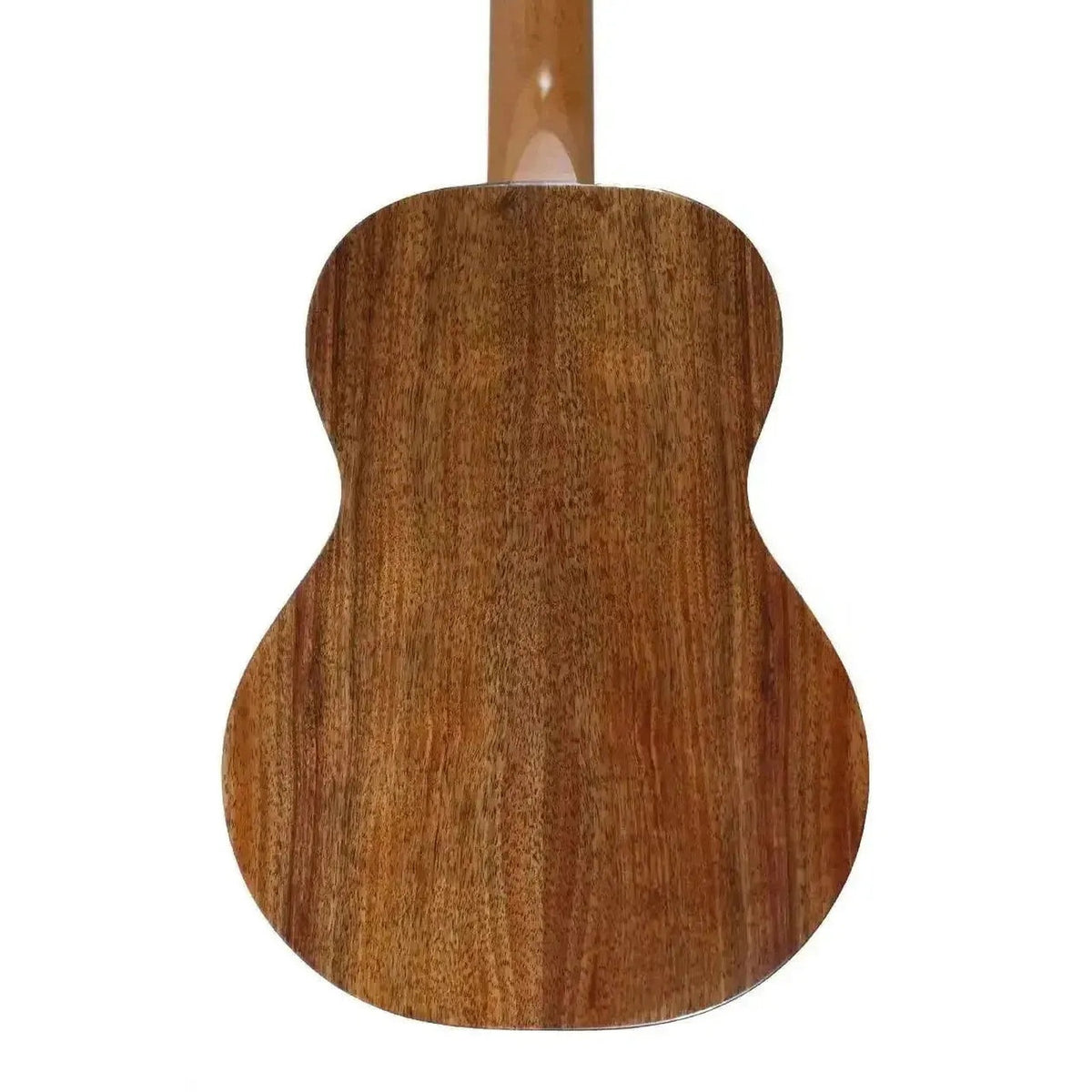 Example photo: KoAloha KTM-10 Pikake tenor ukulele, back of the solid Hawaiian koa body (an earlier KTM-10; the wood grain on yours will differ)