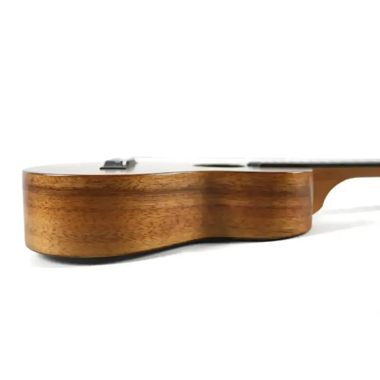 KoAloha KTM-10 Pikake tenor ukulele, showing the solid Hawaiian koa wood sides with a satin finish.