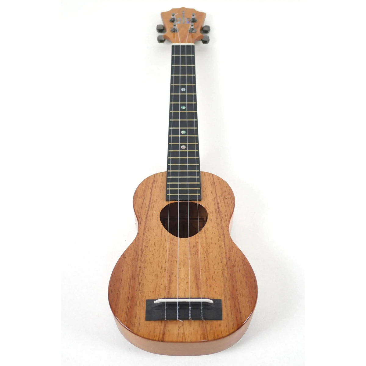 Full front view of a KoAloha solid koa soprano ukulele (representative photo)