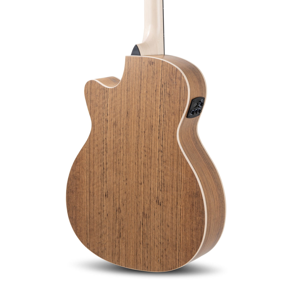 Body back of the Ovation Applause Jump AEO-69-T Celeste guitar: ovangkol back and the base of the neck