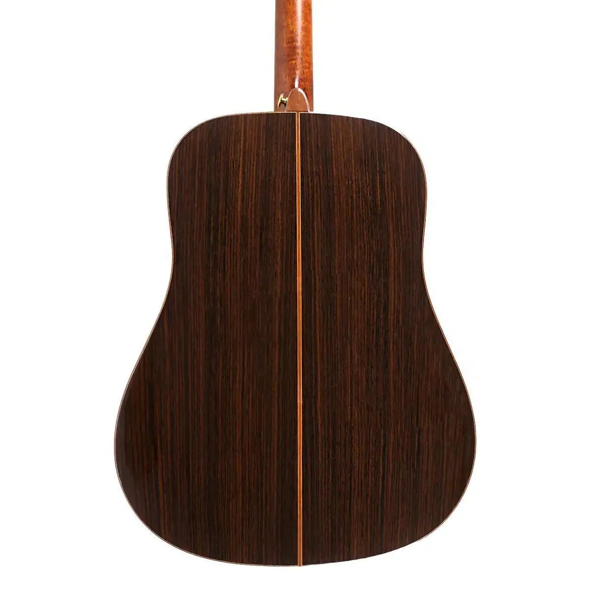 Mérida TRIBECCA Dreadnought acoustic-electric guitar back, dark rosewood with light wood binding.