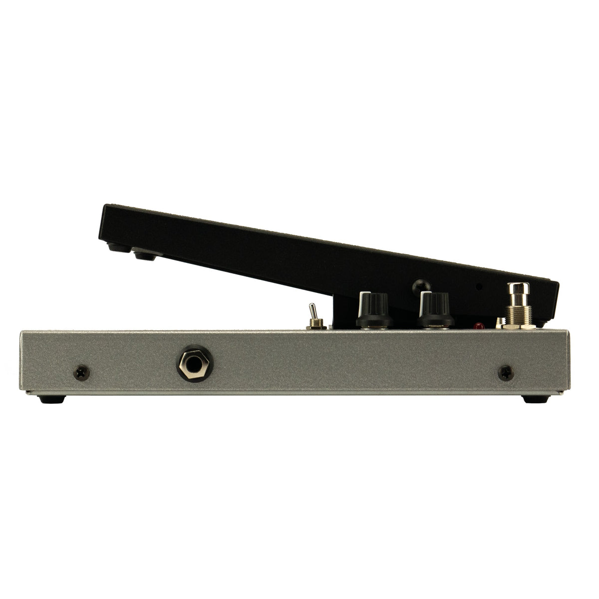 Morley Classic Power Fuzz Wah left side profile with treadle raised