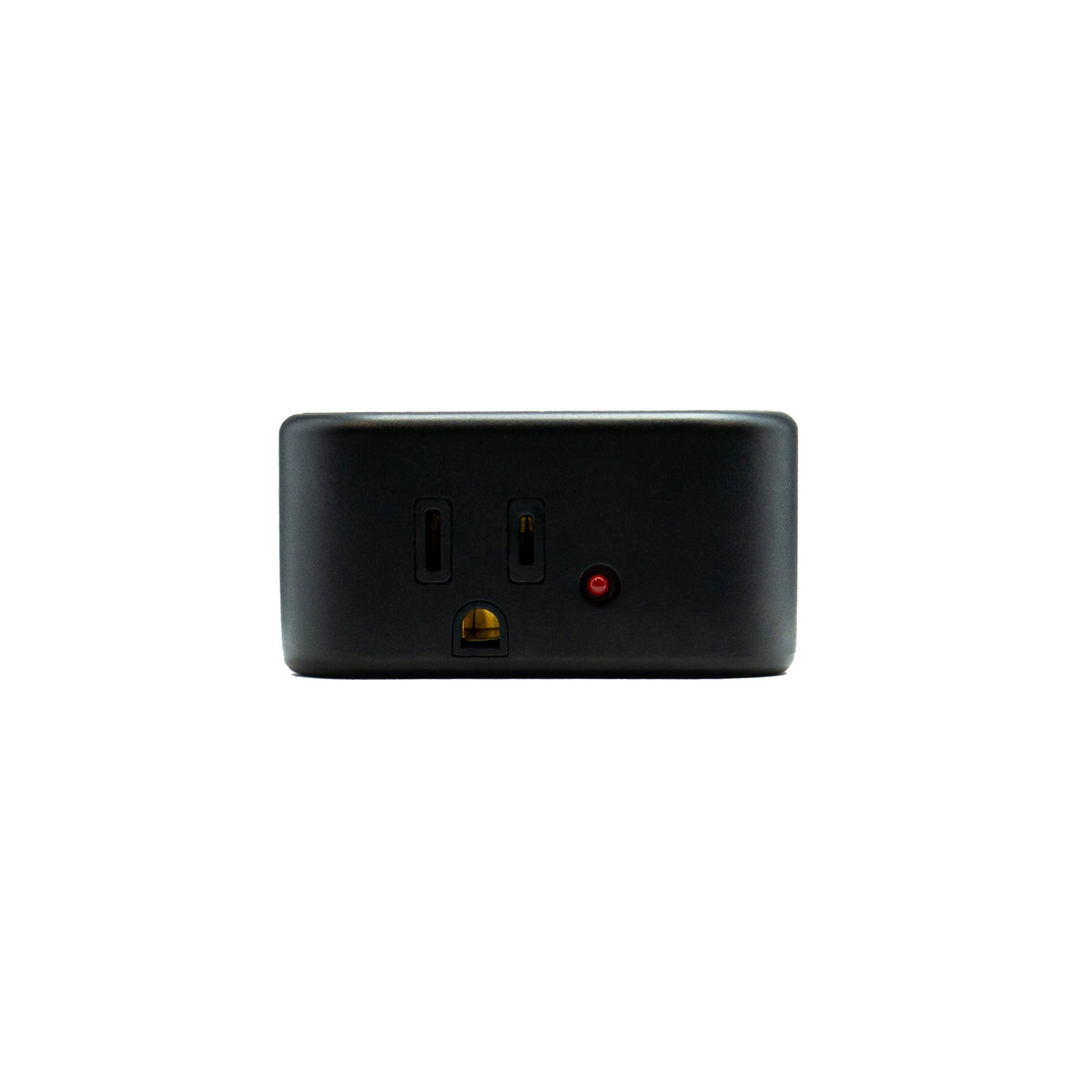 Morley Hum Exterminator outlet face with three-prong receptacle and LED indicator