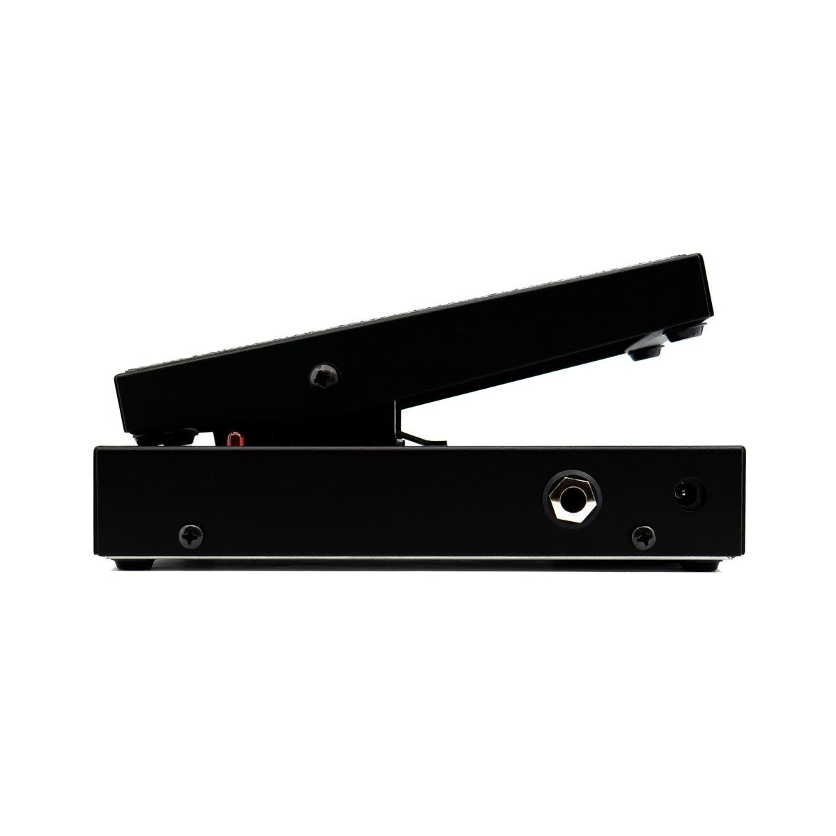 Morley Mini Classic Switchless Wah right side profile with input jack and 9V power jack