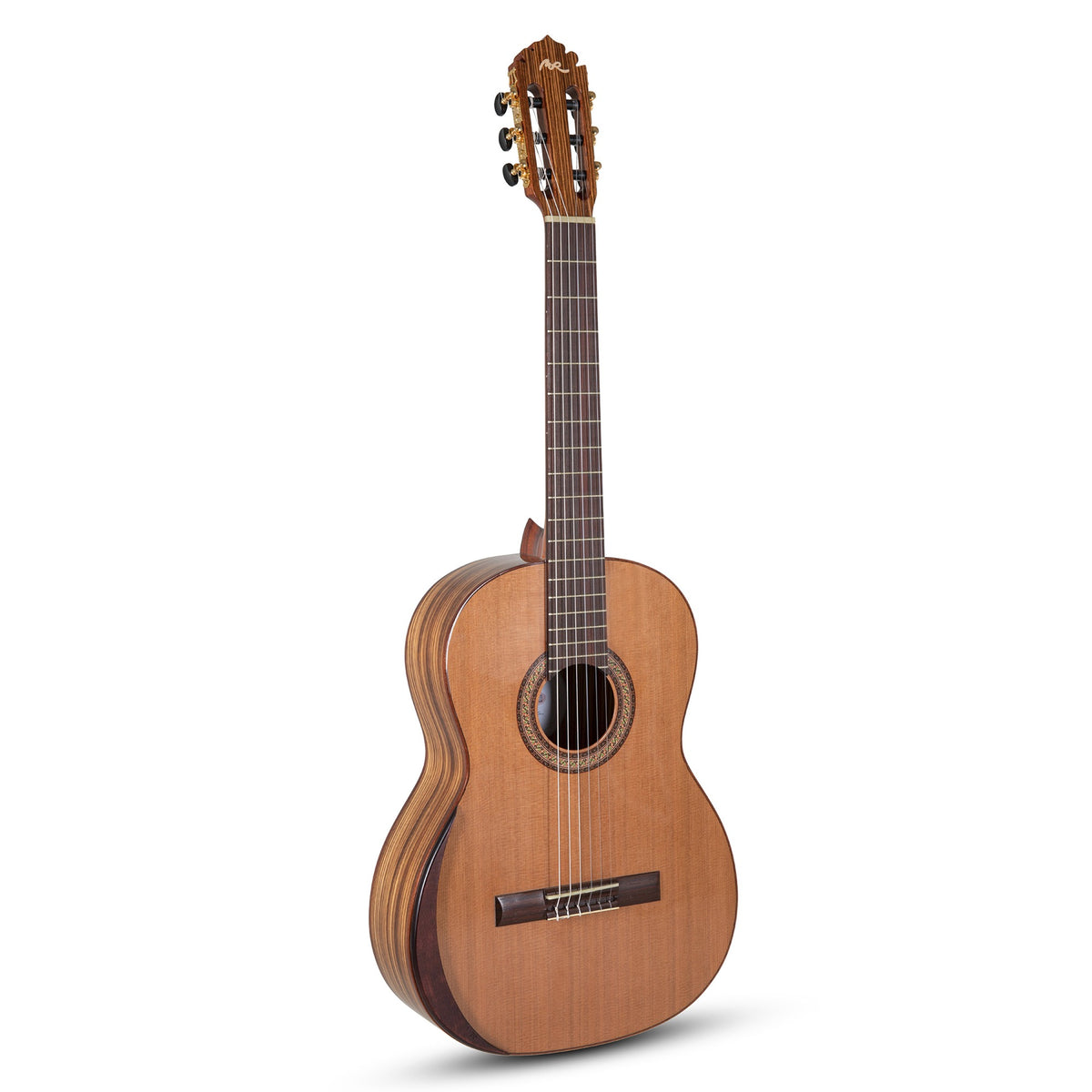 Full front view of the Manuel Rodriguez Academia 40-C classical guitar, headstock up